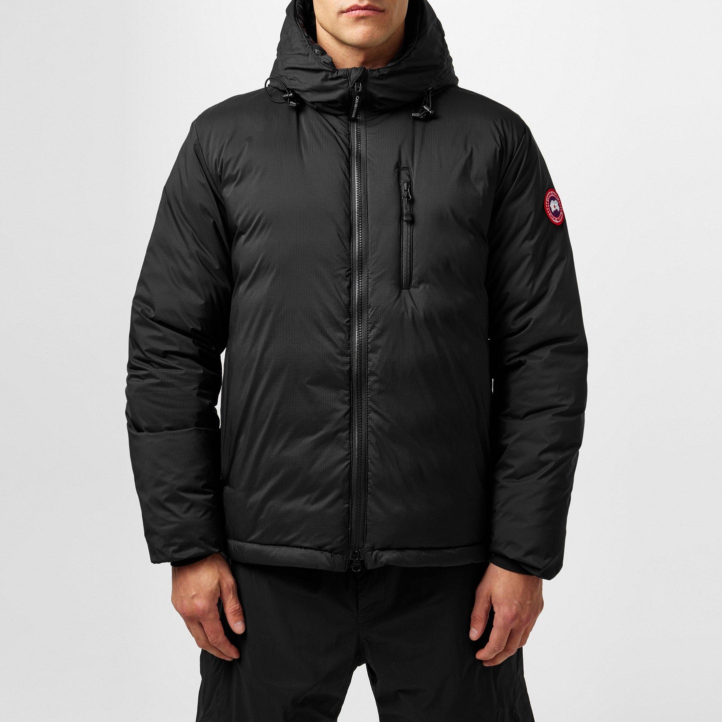 Canada Goose Men's Lodge Down 750-Fill DWR Wind Resistant Hooded Short Puffer Jacket