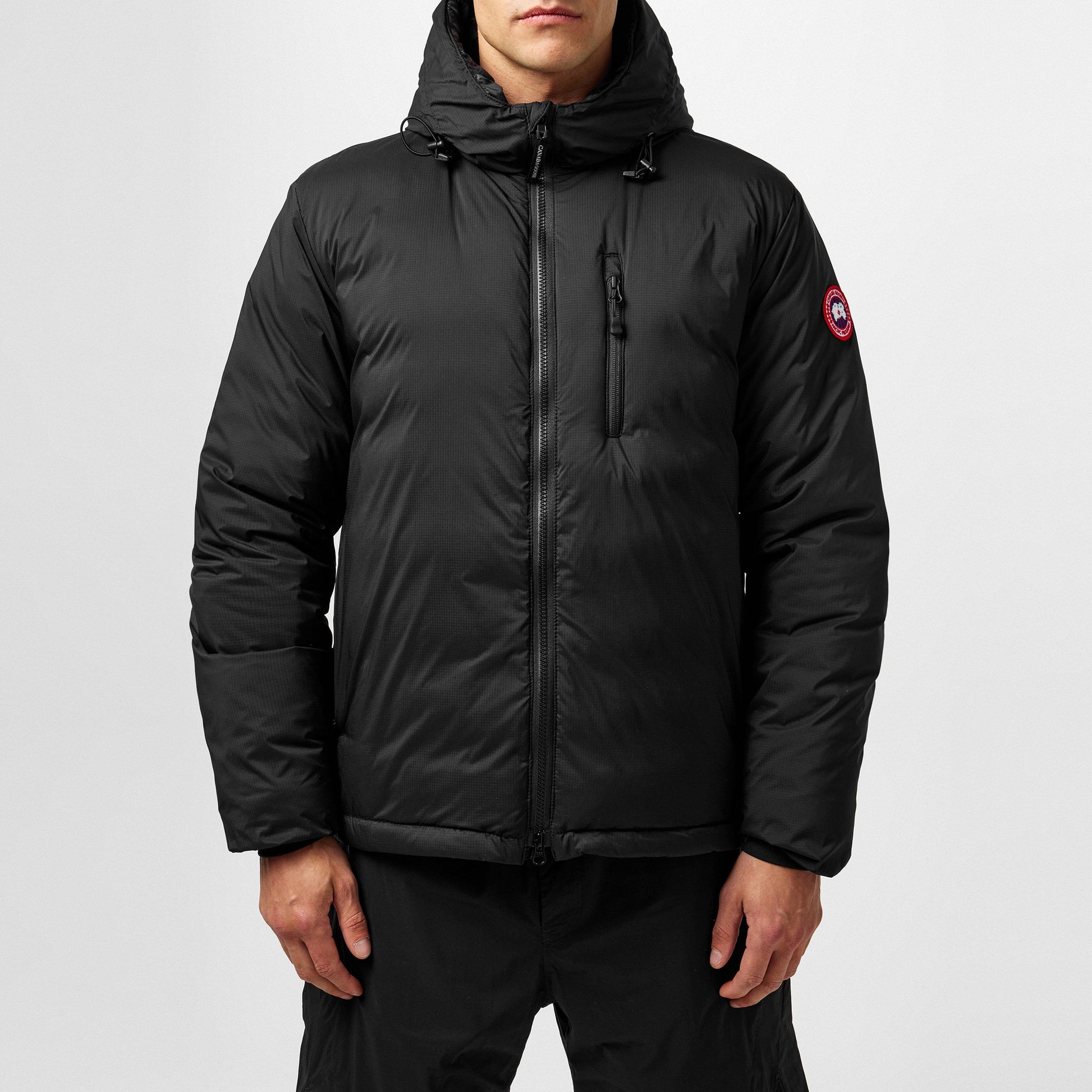 Canada Goose Men's Lodge Down 750-Fill DWR Wind Resistant Hooded Short Puffer Jacket