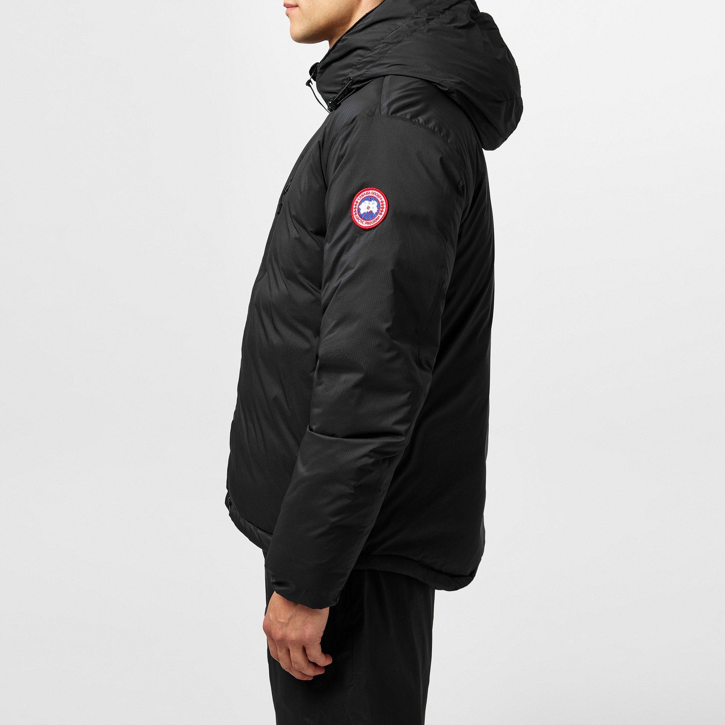 Canada Goose Men's Lodge Down 750-Fill DWR Wind Resistant Hooded Short Puffer Jacket