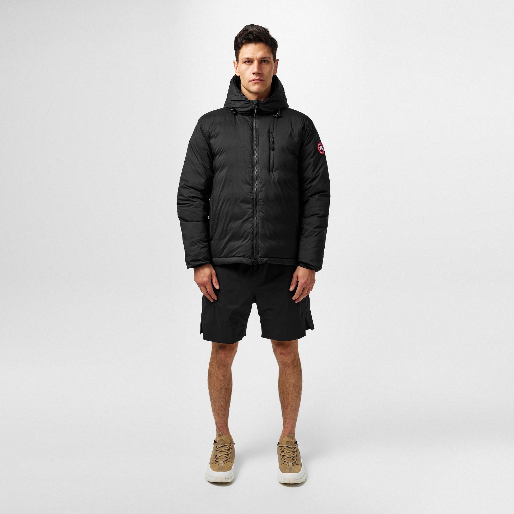 Canada Goose Men's Lodge Down 750-Fill DWR Wind Resistant Hooded Short Puffer Jacket