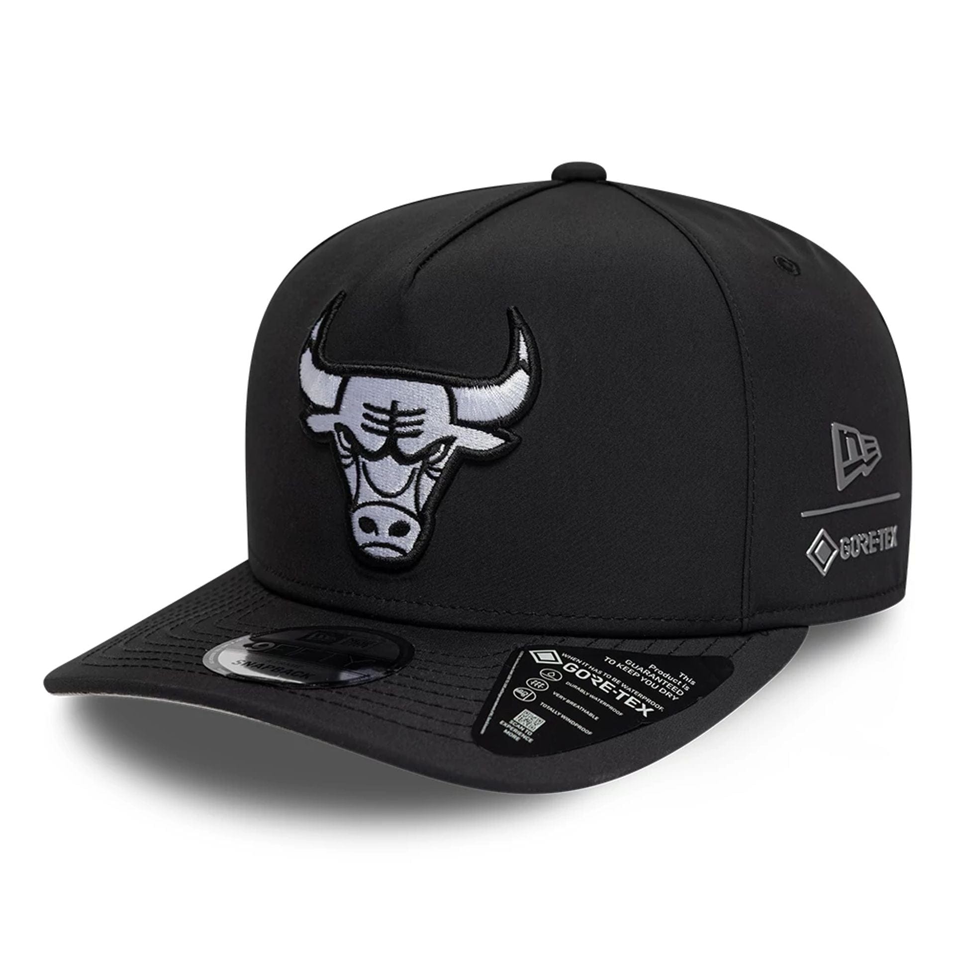 Chicago Bulls NBA Gore-Tex Black 9FIFTY A-Frame Snapback Adjustable Cap