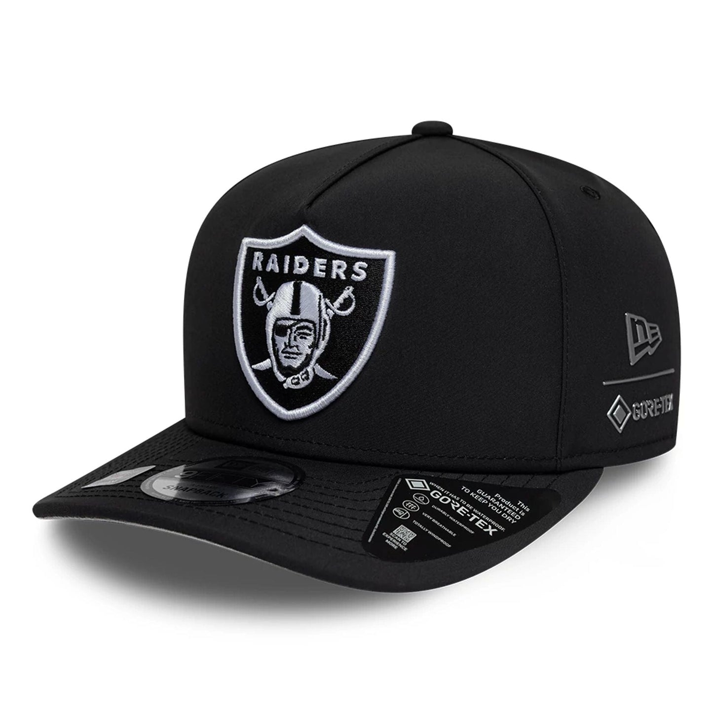Las Vegas Raiders NFL Gore-Tex Black 9FIFTY A-Frame Snapback Adjustable Cap