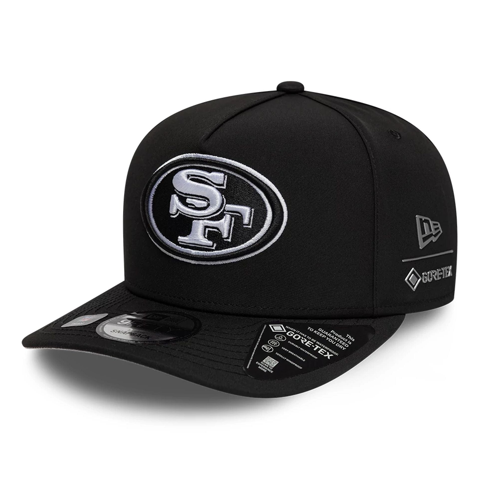 San Francisco 49ers NFL Gore-Tex Black 9FIFTY A-Frame Snapback Adjustable Cap