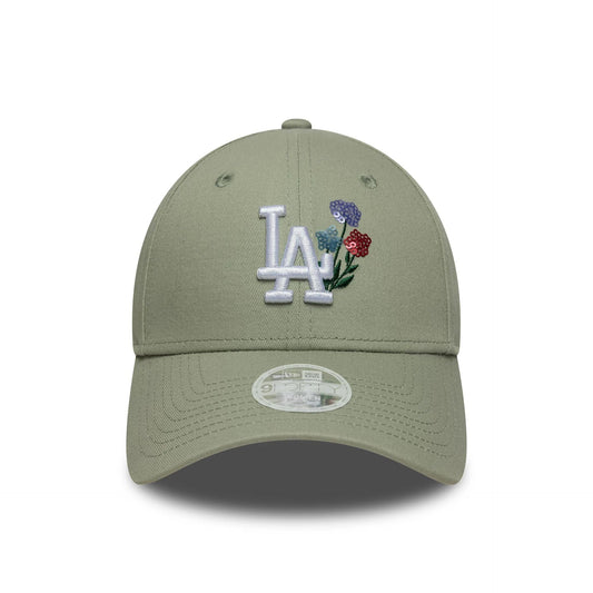 LA Dodgers Womens MLB Floral Pastel Green 9FORTY Cap