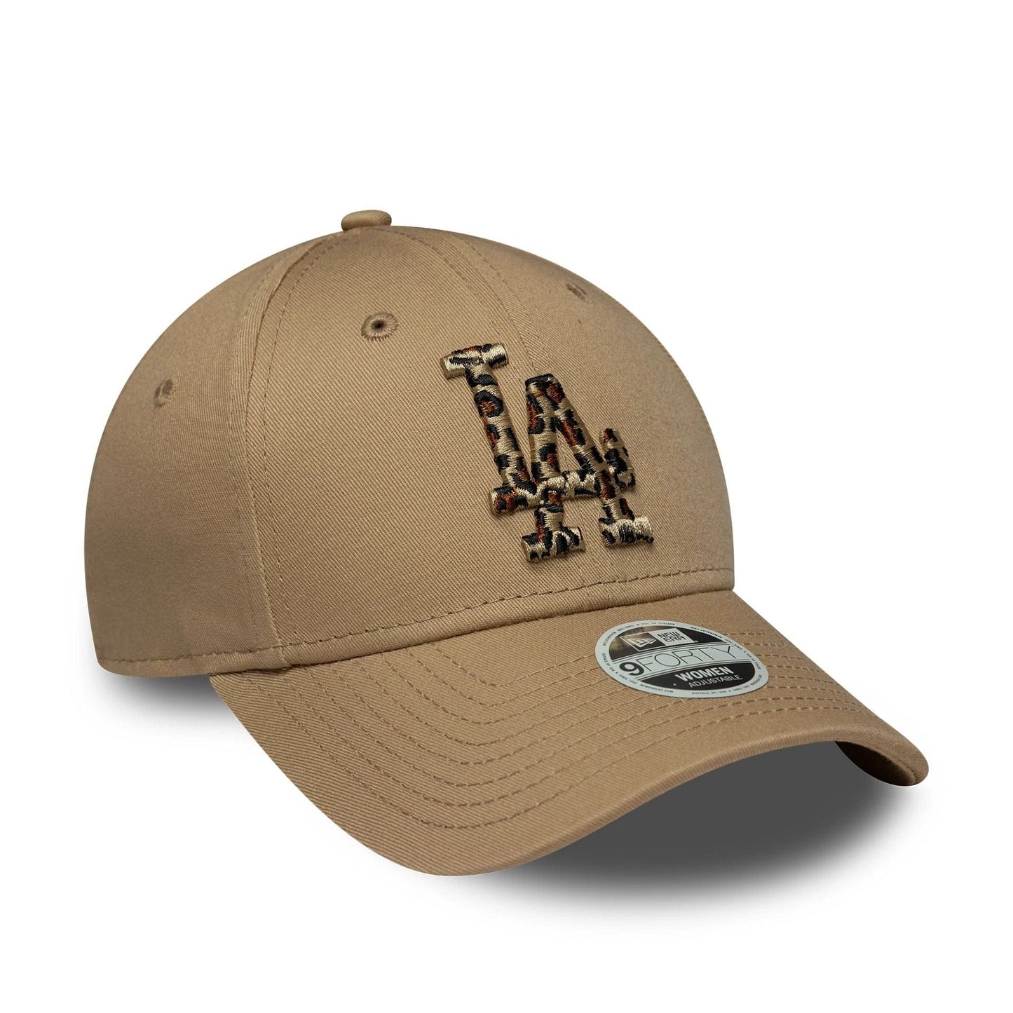 LA Dodgers Womens MLB Animal Infill Light Beige 9FORTY Cap