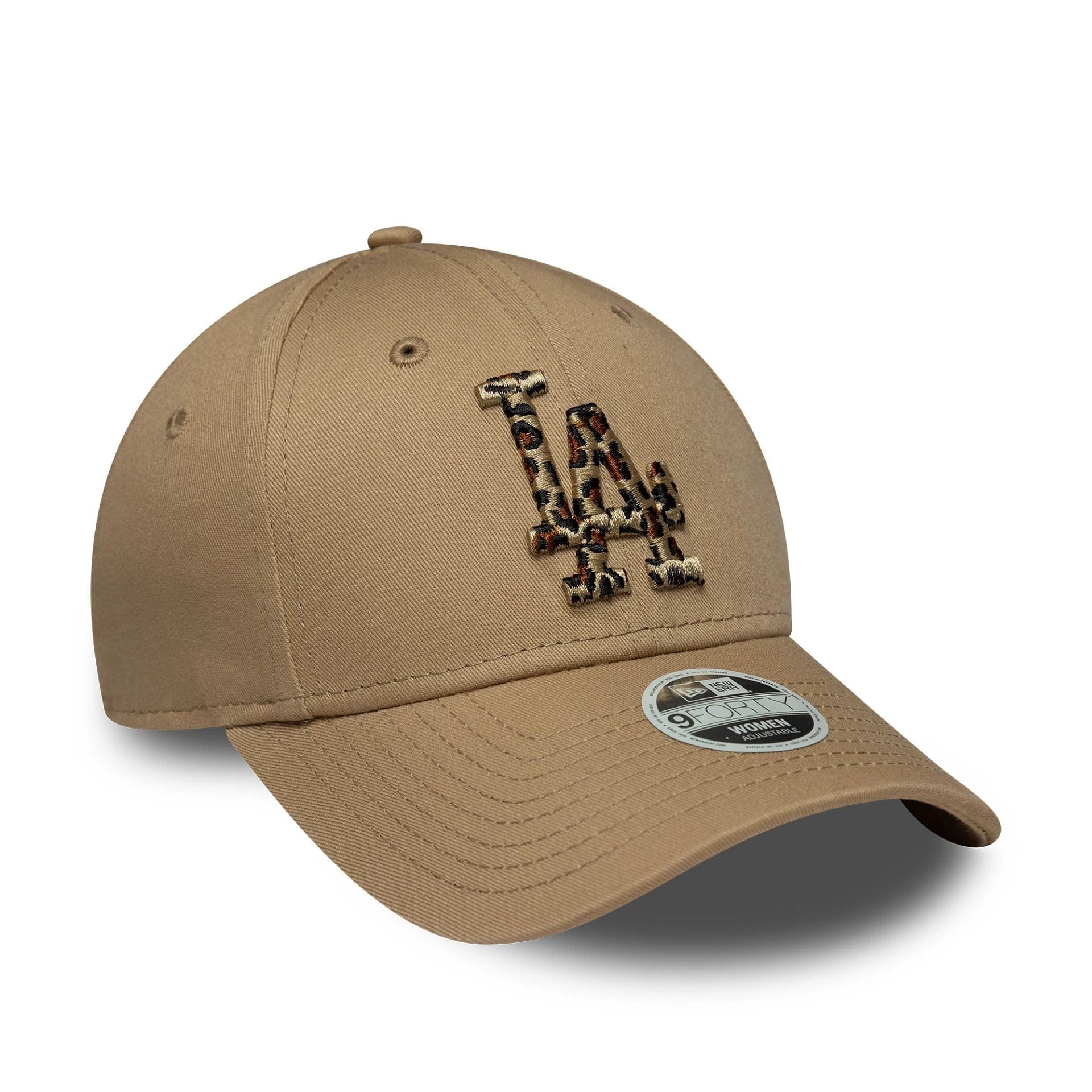 LA Dodgers Womens MLB Animal Infill Light Beige 9FORTY Cap