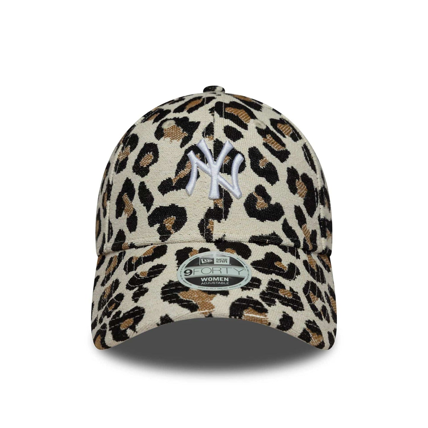New York Yankees Womens MLB Leopard Midi Light Beige 9FORTY Cap