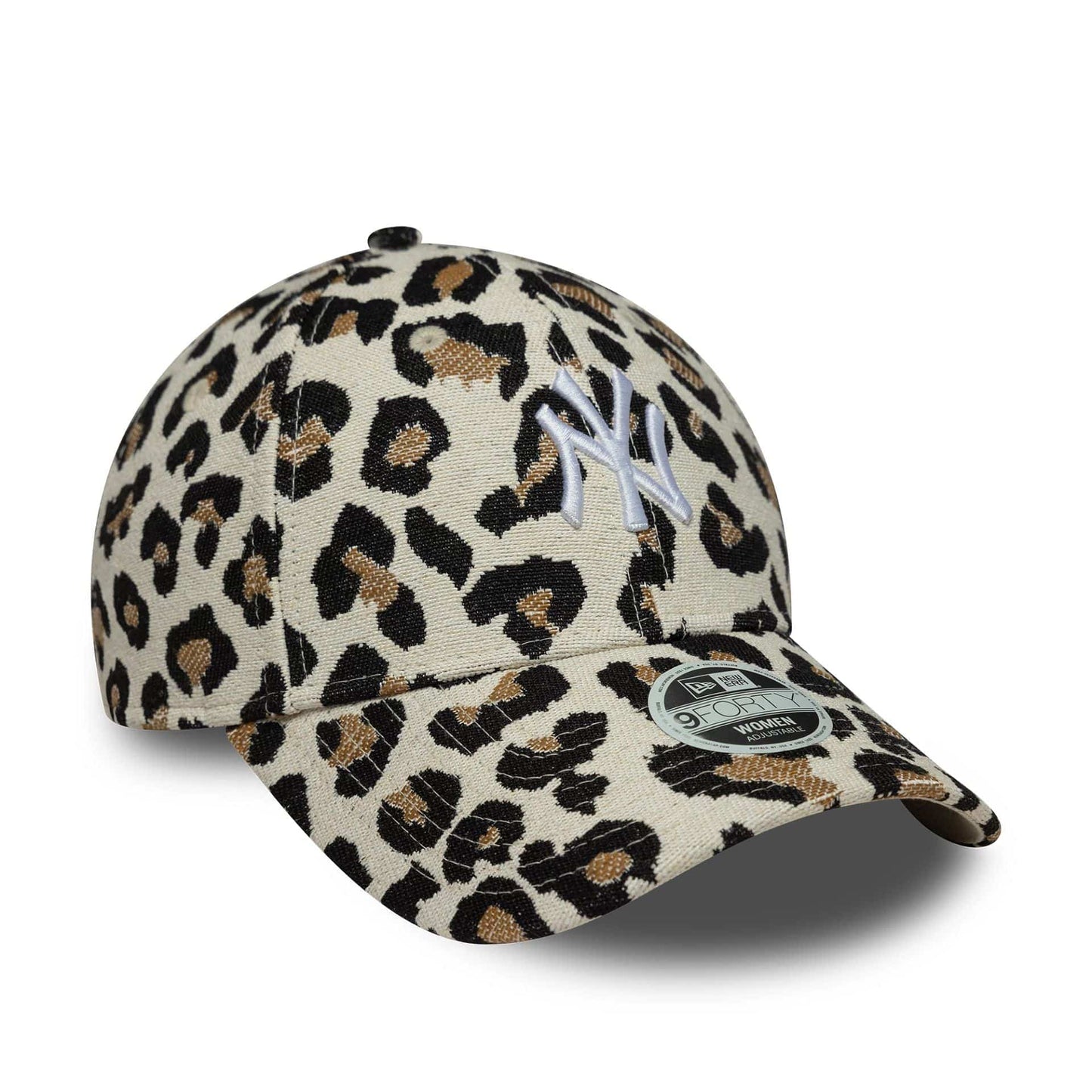 New York Yankees Womens MLB Leopard Midi Light Beige 9FORTY Cap