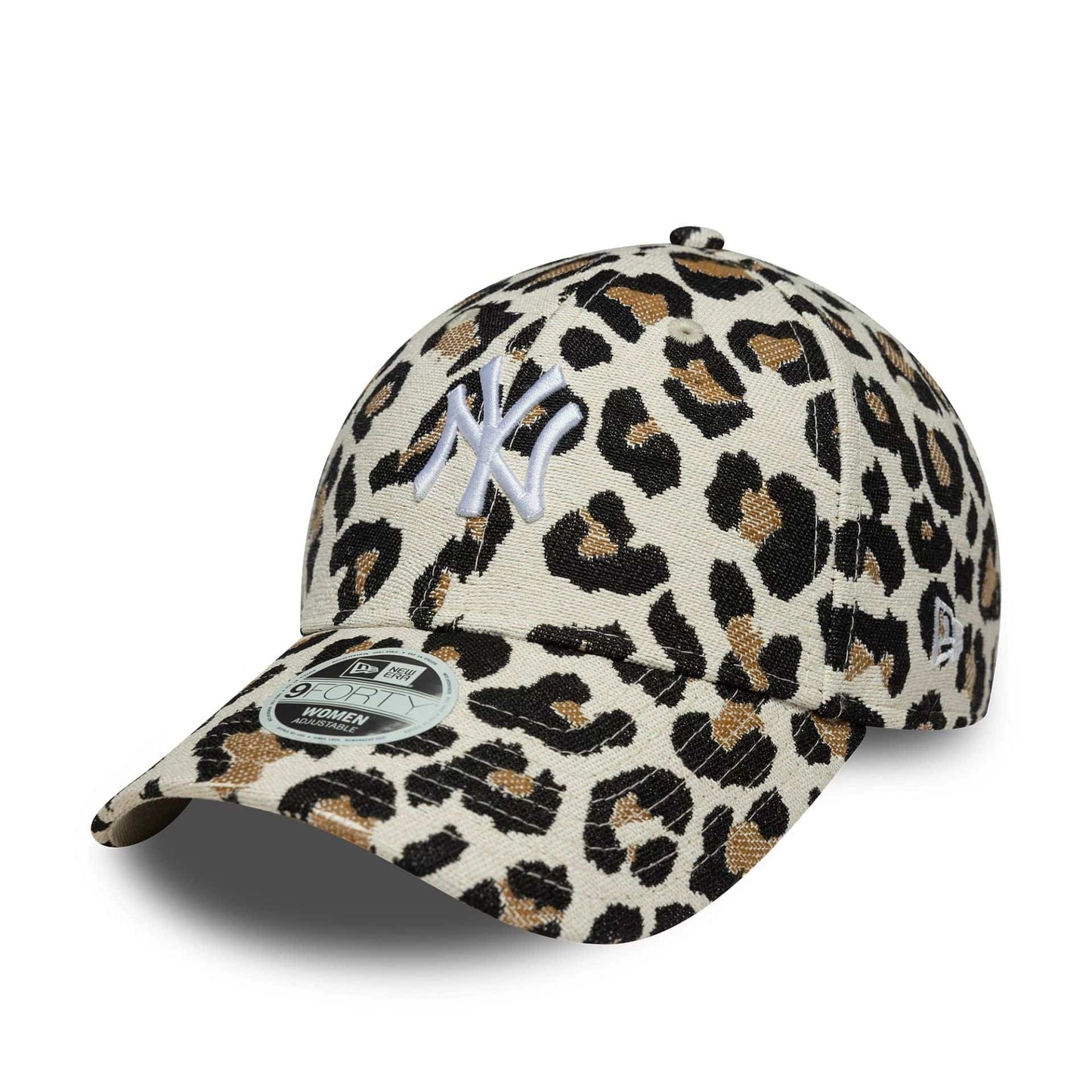 New York Yankees Womens MLB Leopard Midi Light Beige 9FORTY Cap