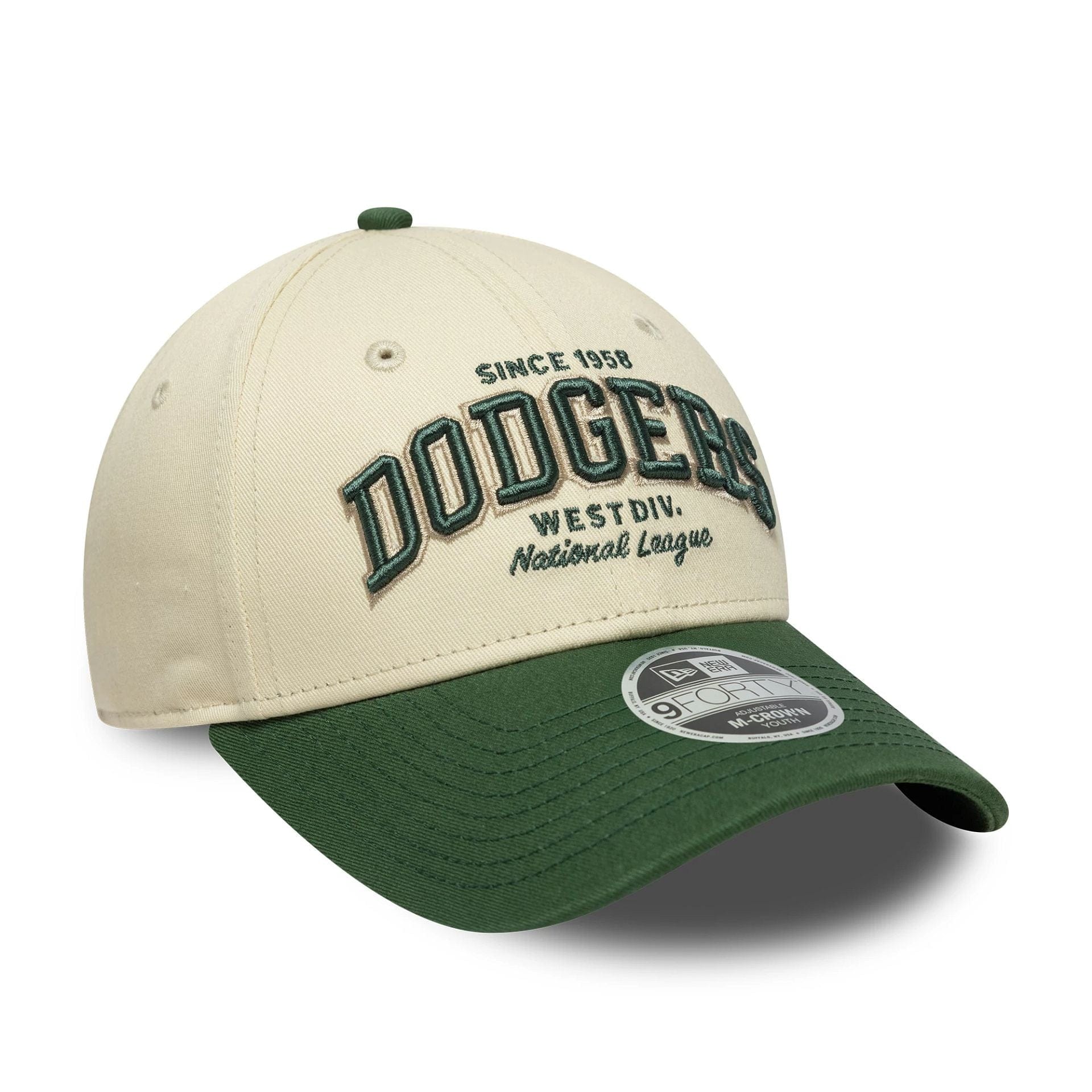 LA Dodgers Youth MLB Wordmark Dark Green 9FORTY M-Crown Cap