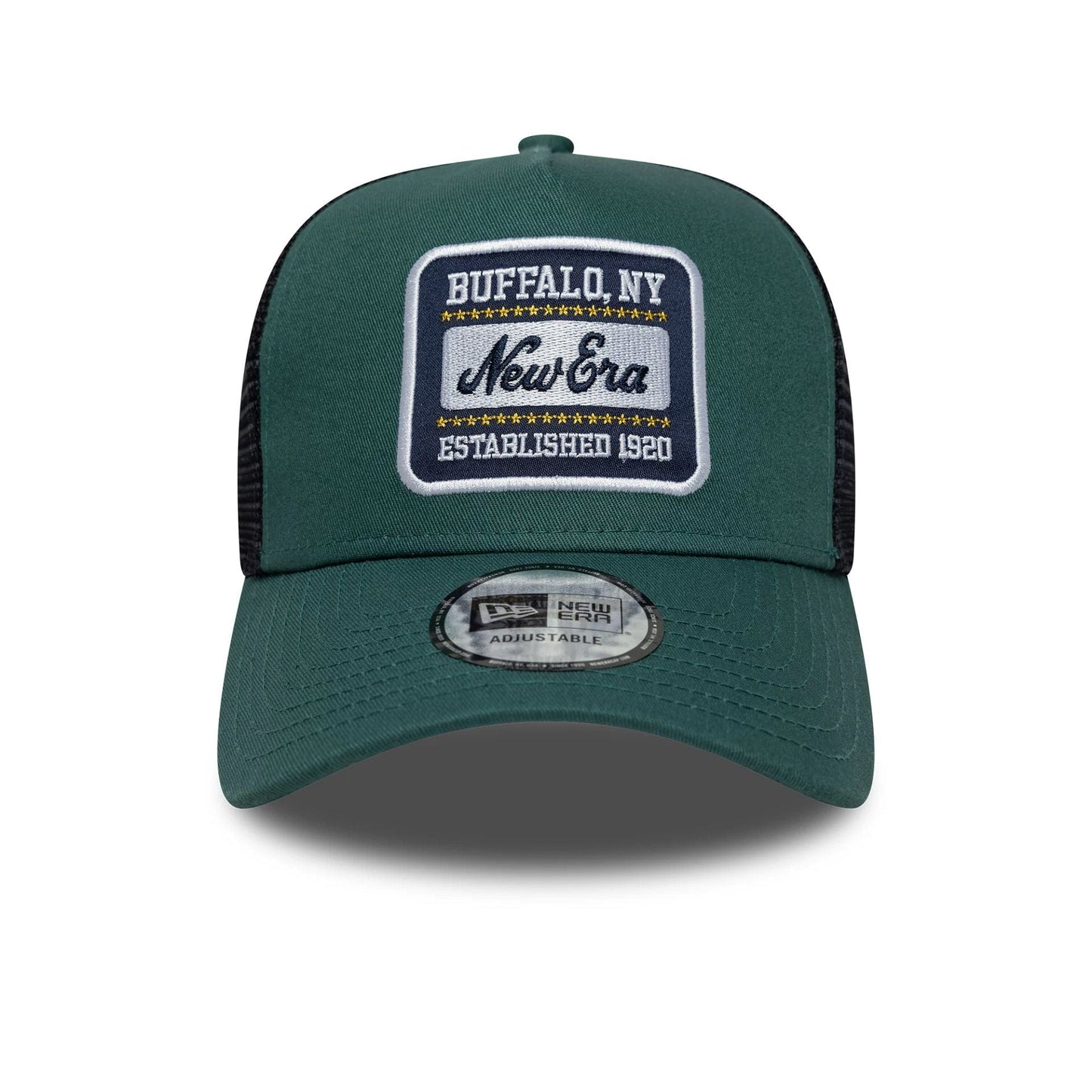New Era Patch Dark Green 9FORTY A-Frame Trucker Cap