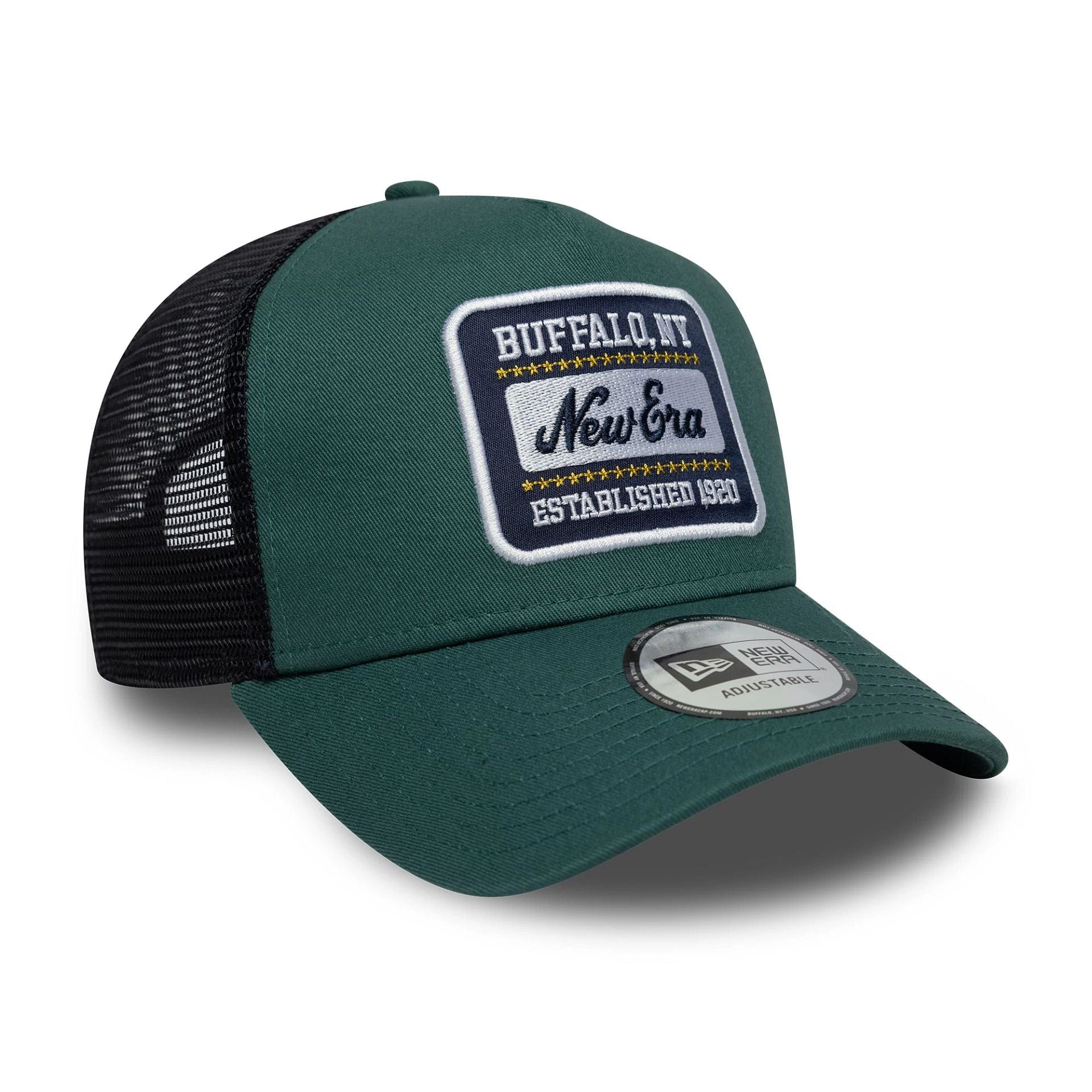 New Era Patch Dark Green 9FORTY A-Frame Trucker Cap