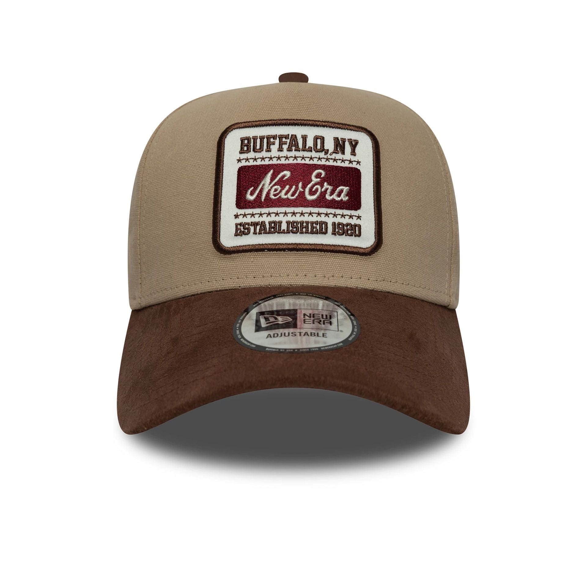 New Era Patch Suede Light Beige 9FORTY E-Frame Cap