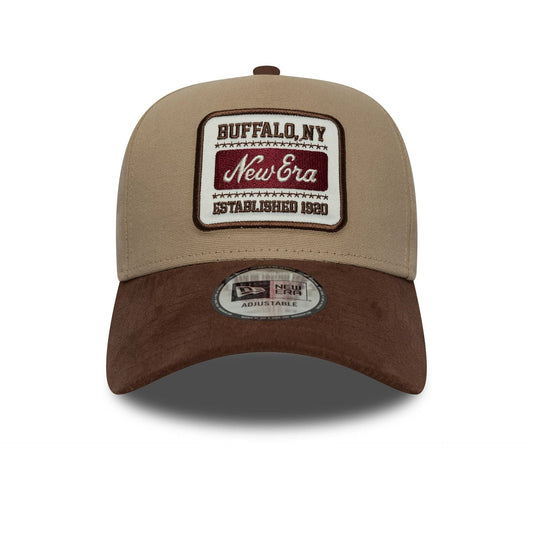 New Era Patch Suede Light Beige 9FORTY E-Frame Cap