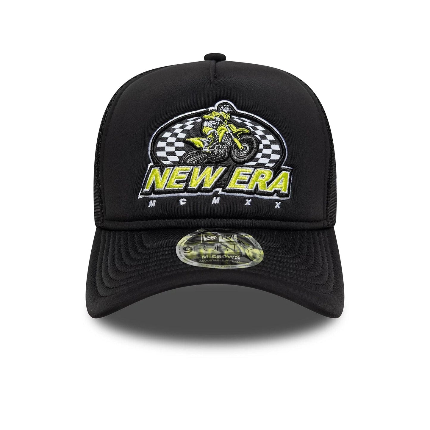 New Era Graphic Black 9FORTY M-Crown A-Frame Trucker Cap