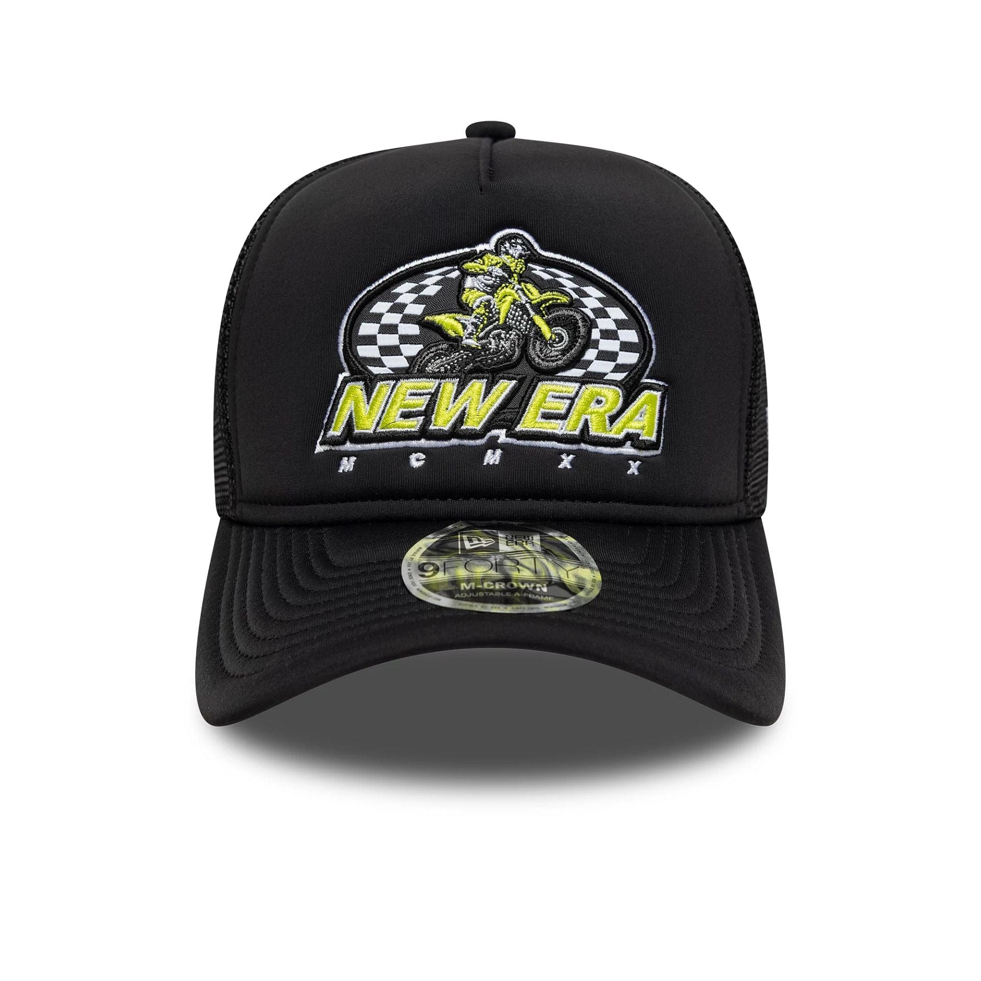New Era Graphic Black 9FORTY M-Crown A-Frame Trucker Cap