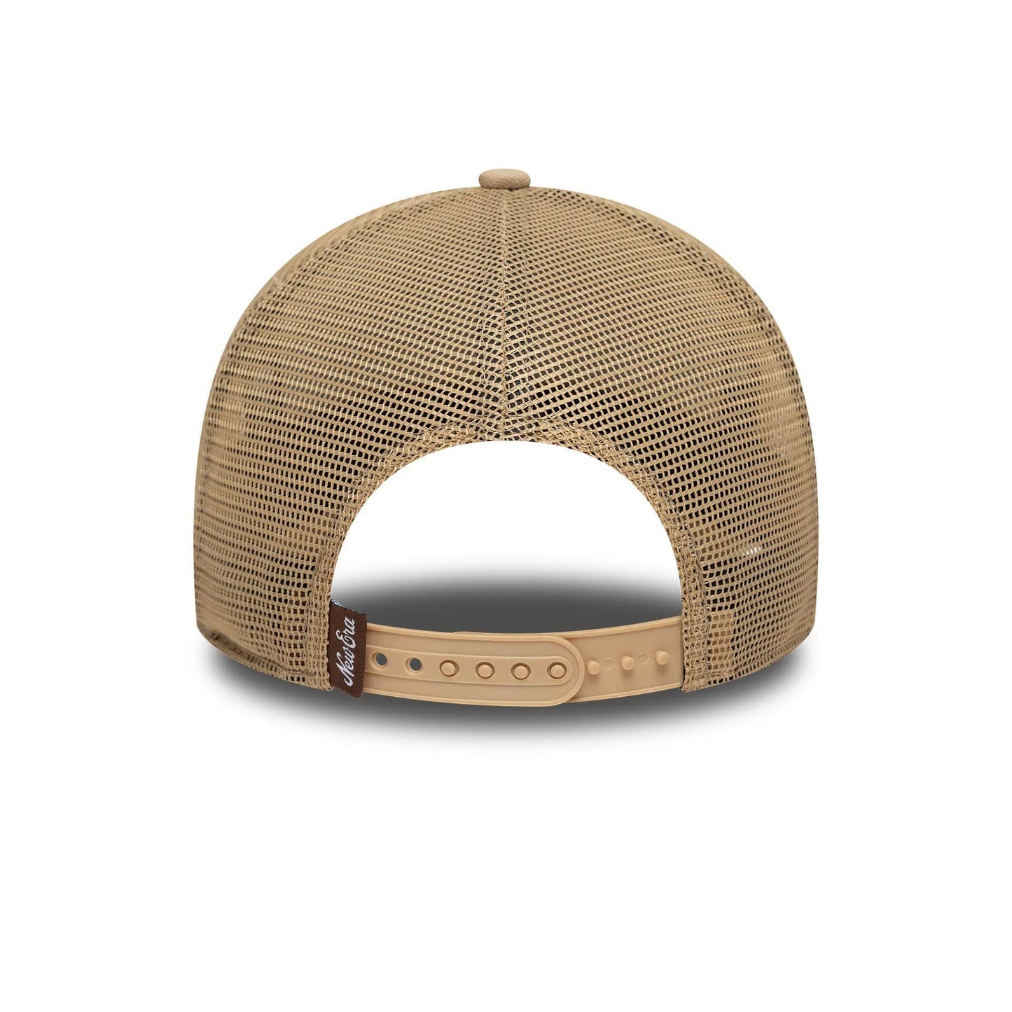 New Era Canvas Distressed Light Beige 9FORTY A-Frame Trucker Cap