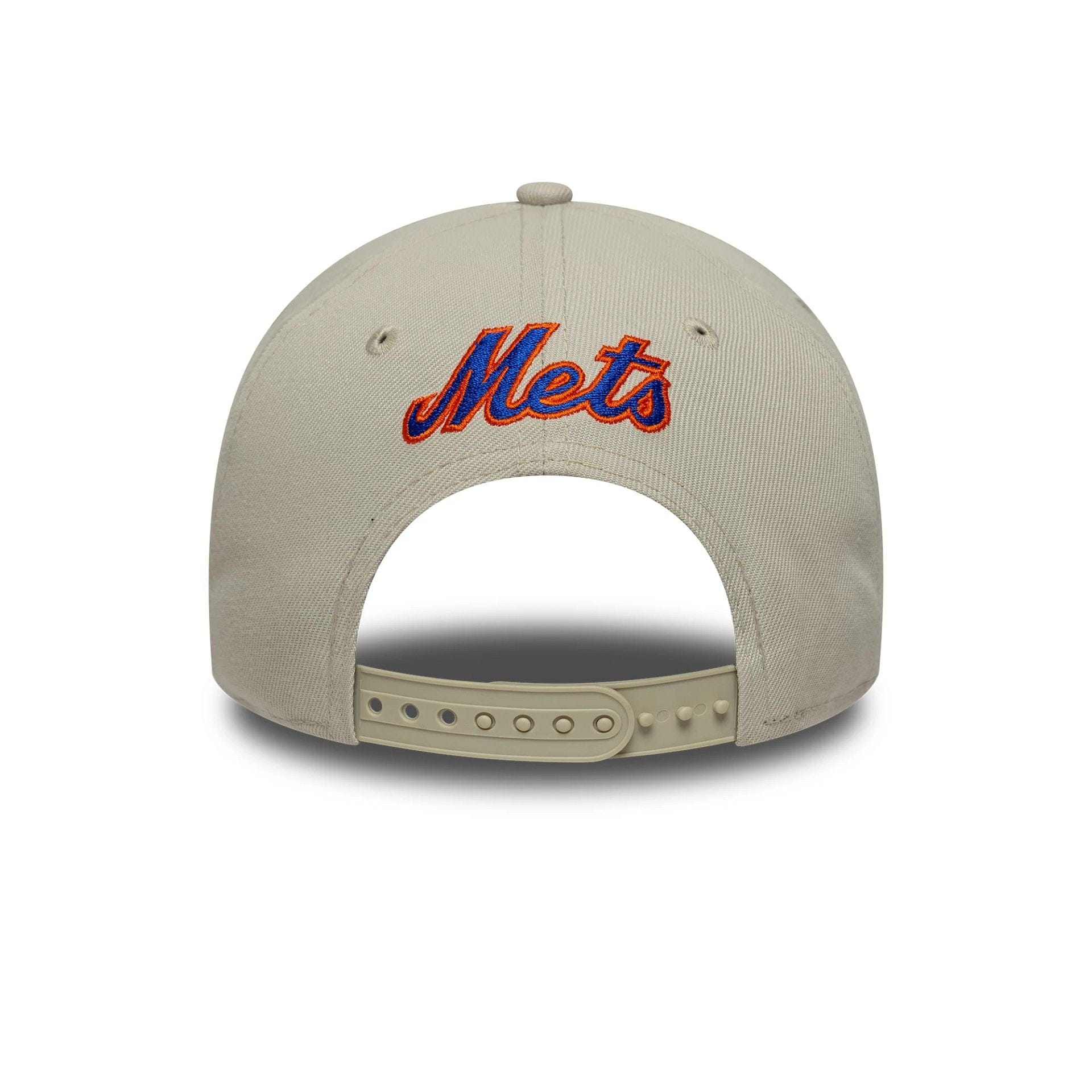 New York Mets MLB Outline Script Light Beige 9FORTY E-Frame Cap