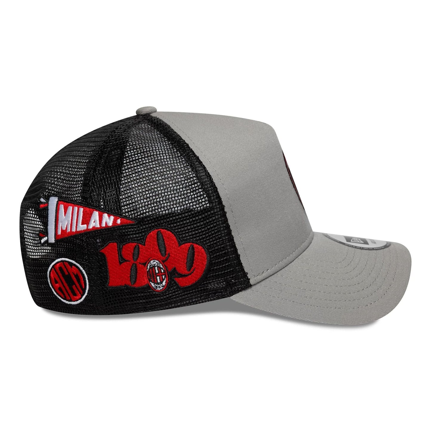 AC Milan Patch Grey 9FORTY A-Frame Trucker Cap