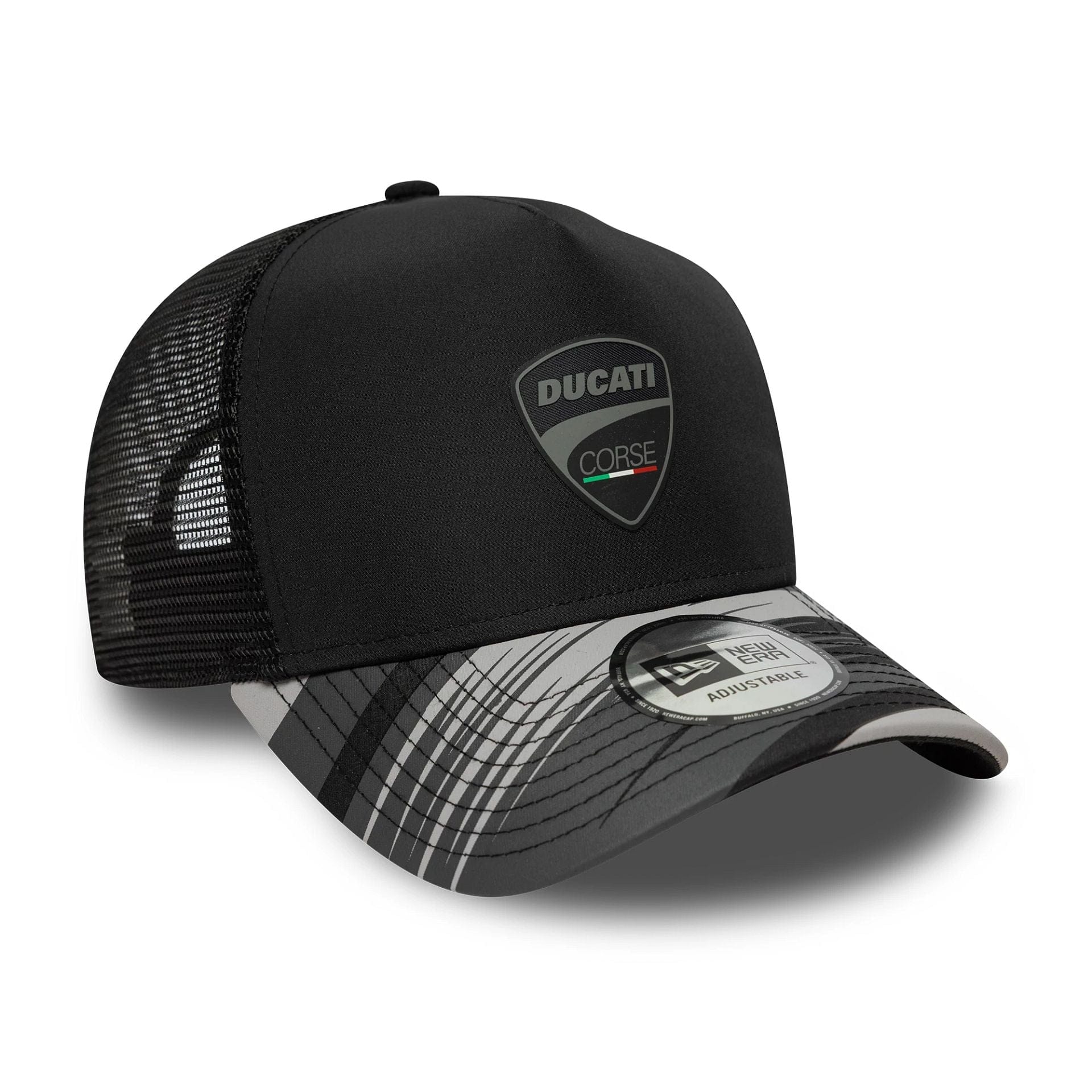 Ducati Motor Logo Print Black 9FORTY A-Frame Trucker Cap