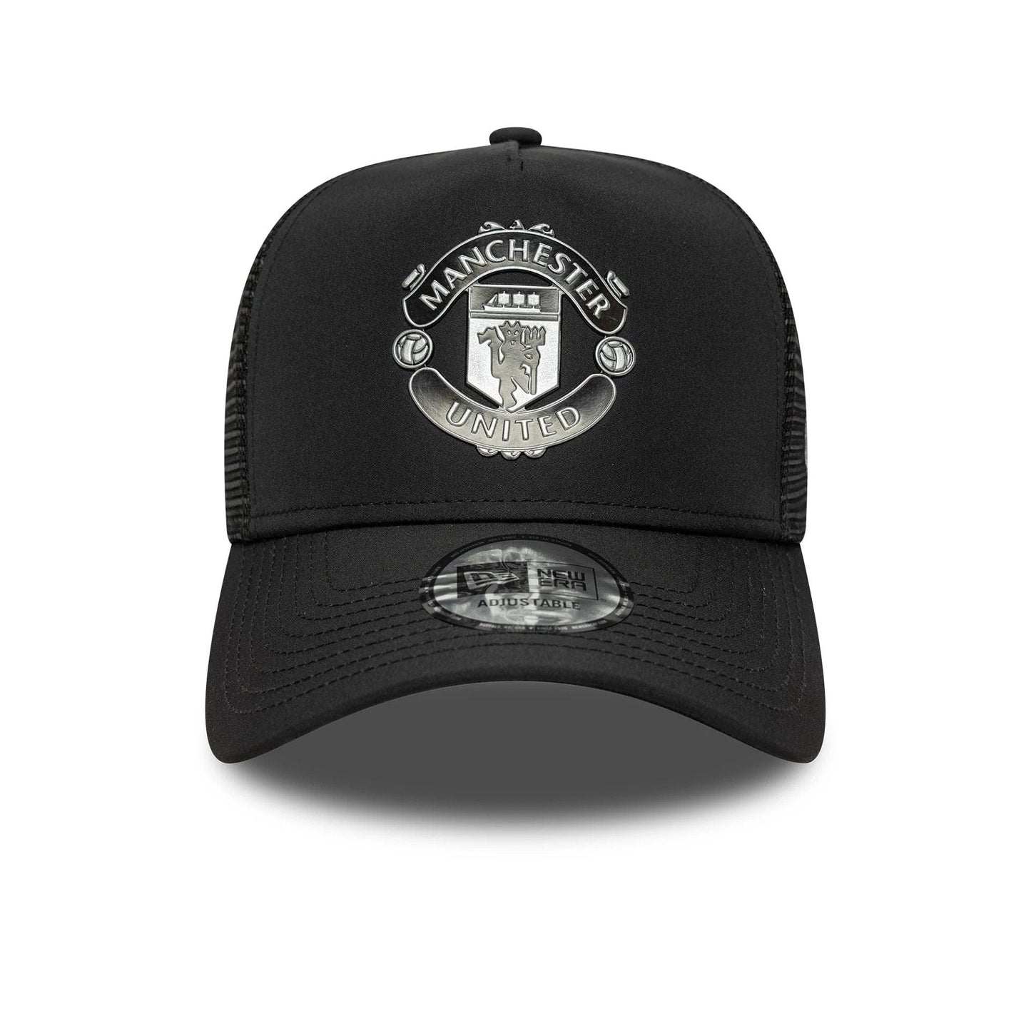 Manchester United FC Reflective Black 9FORTY A-Frame Trucker Cap