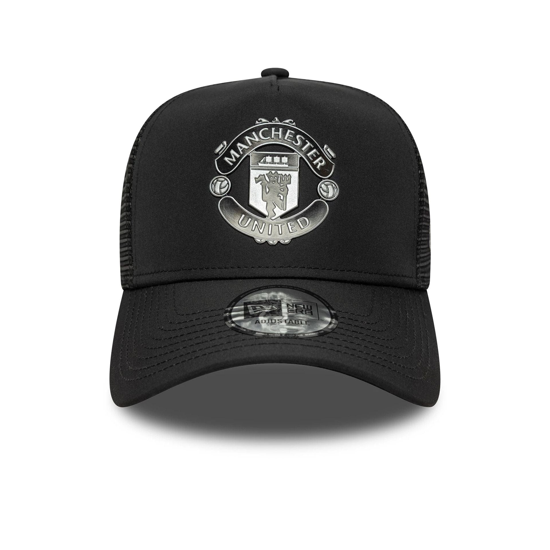 Manchester United FC Reflective Black 9FORTY A-Frame Trucker Cap