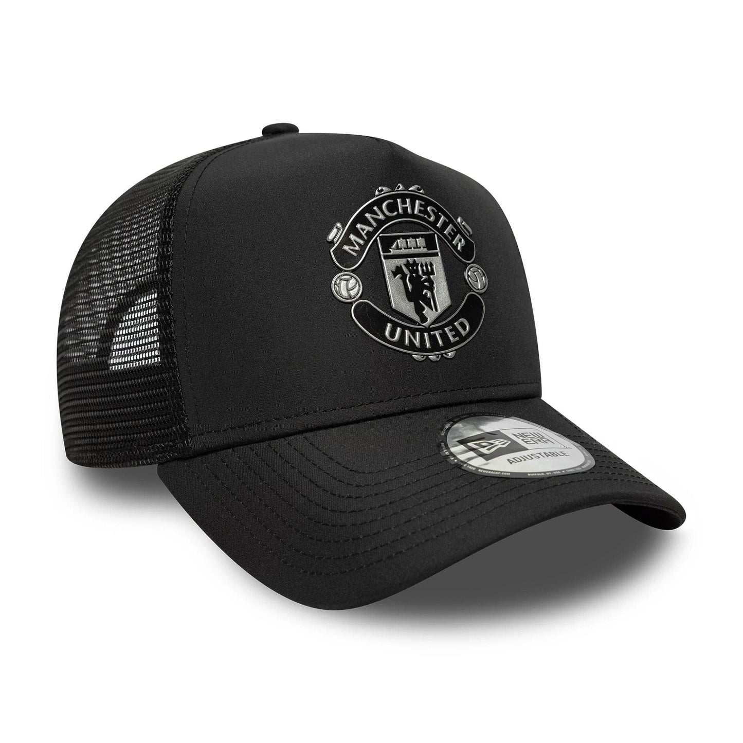 Manchester United FC Reflective Black 9FORTY A-Frame Trucker Cap