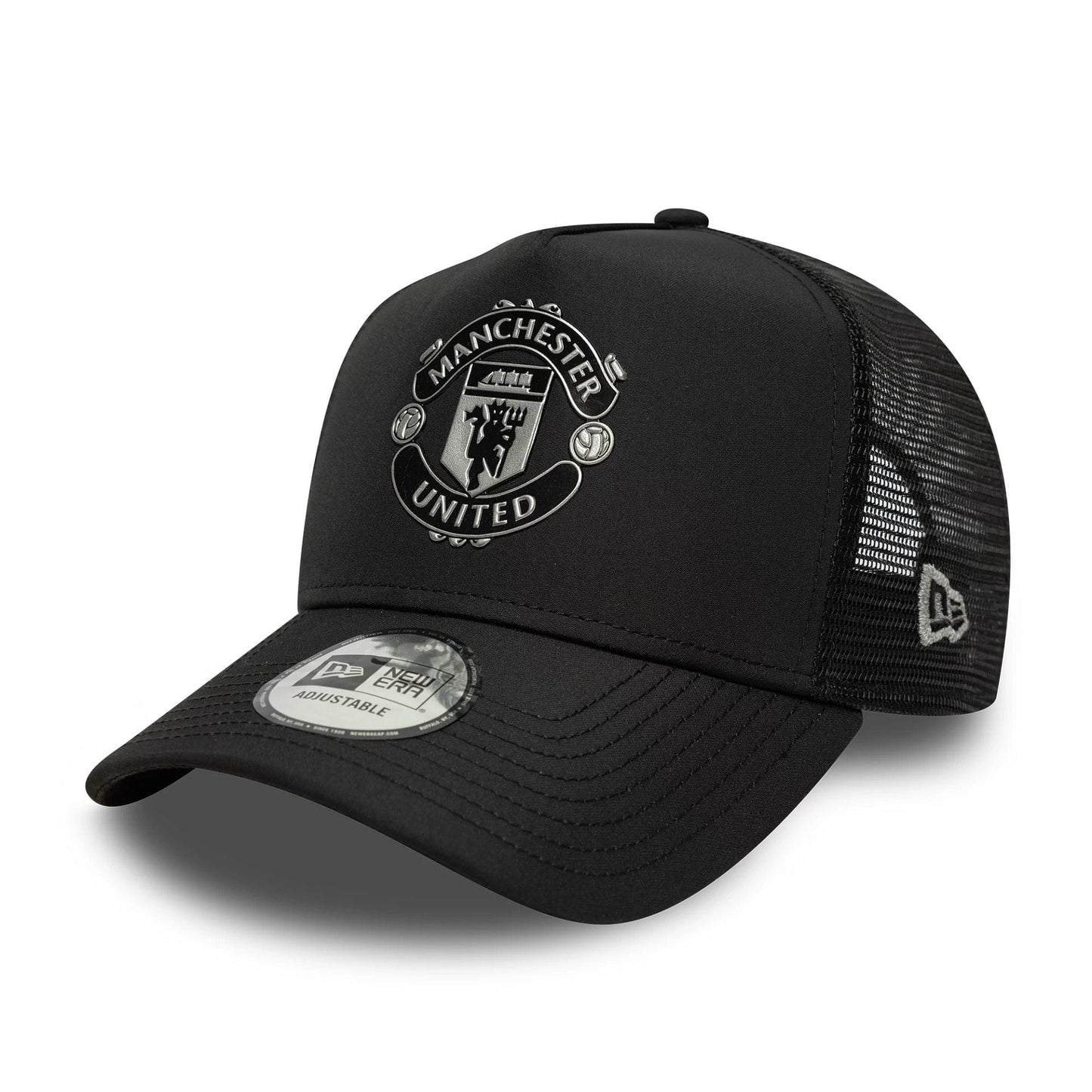 Manchester United FC Reflective Black 9FORTY A-Frame Trucker Cap