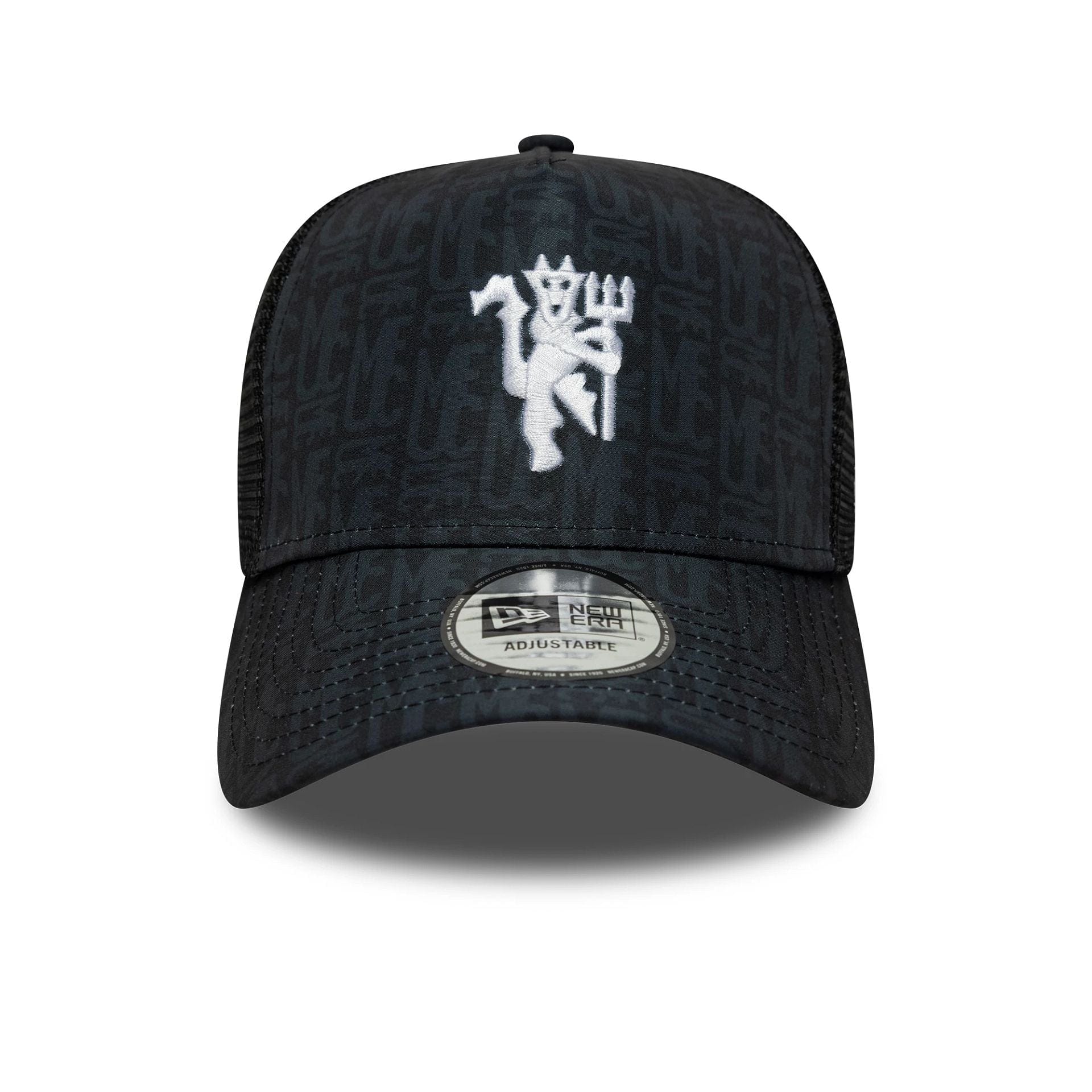 Manchester United FC All Over Print Black 9FORTY A-Frame Trucker Cap