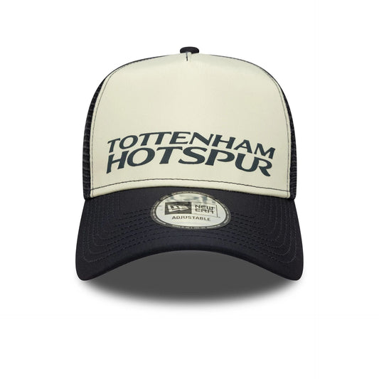 Tottenham Hotspur FC Puff Wordmark Navy 9FORTY A-Frame Trucker Cap
