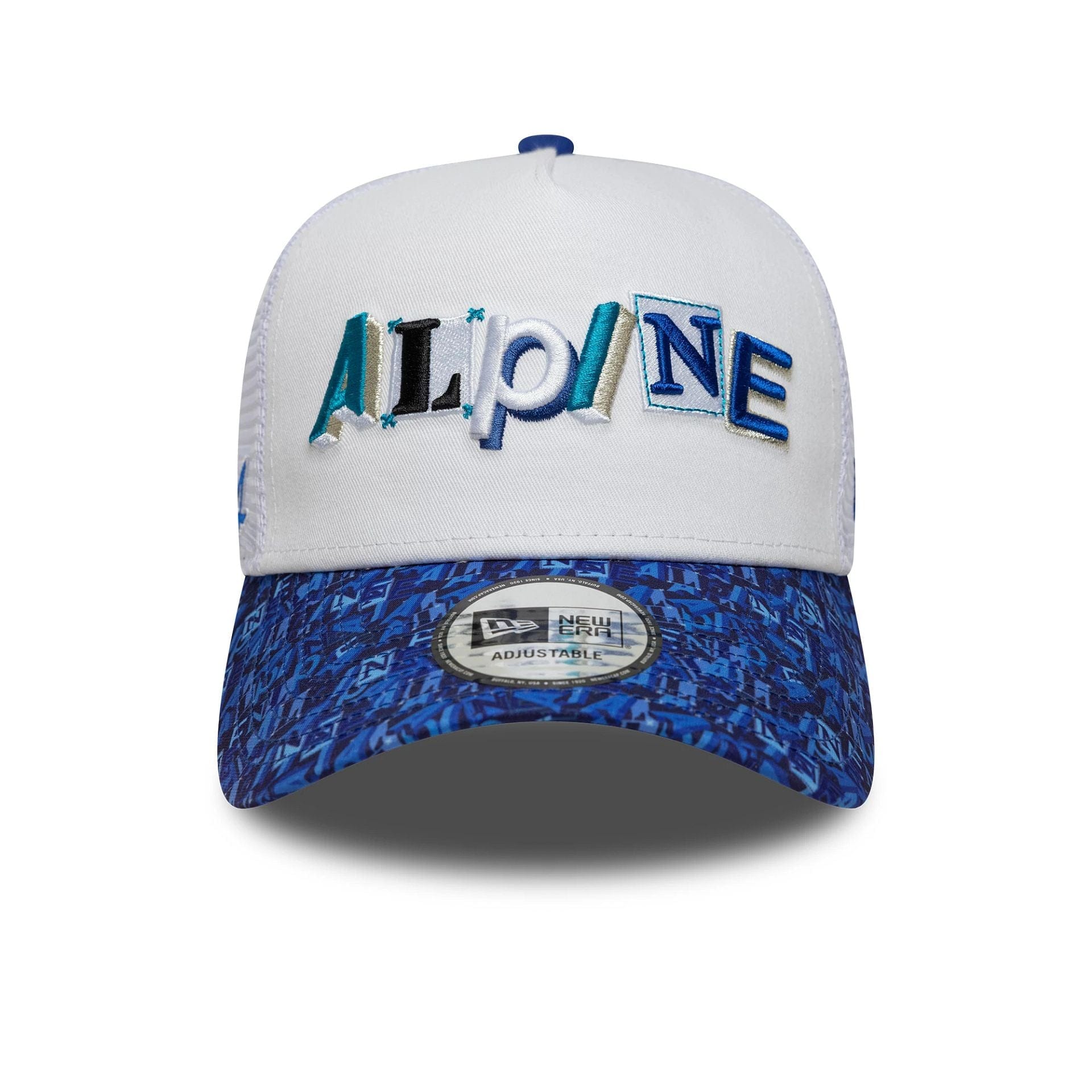 Alpine Racing All Over Print White 9FORTY A-Frame Trucker Cap