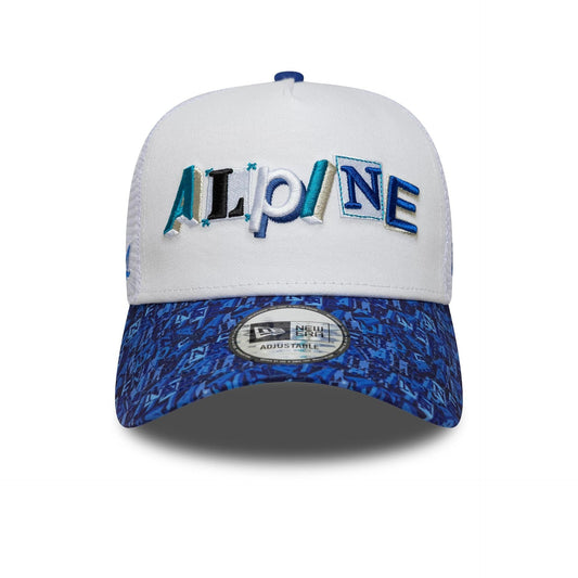 Alpine Racing All Over Print White 9FORTY A-Frame Trucker Cap