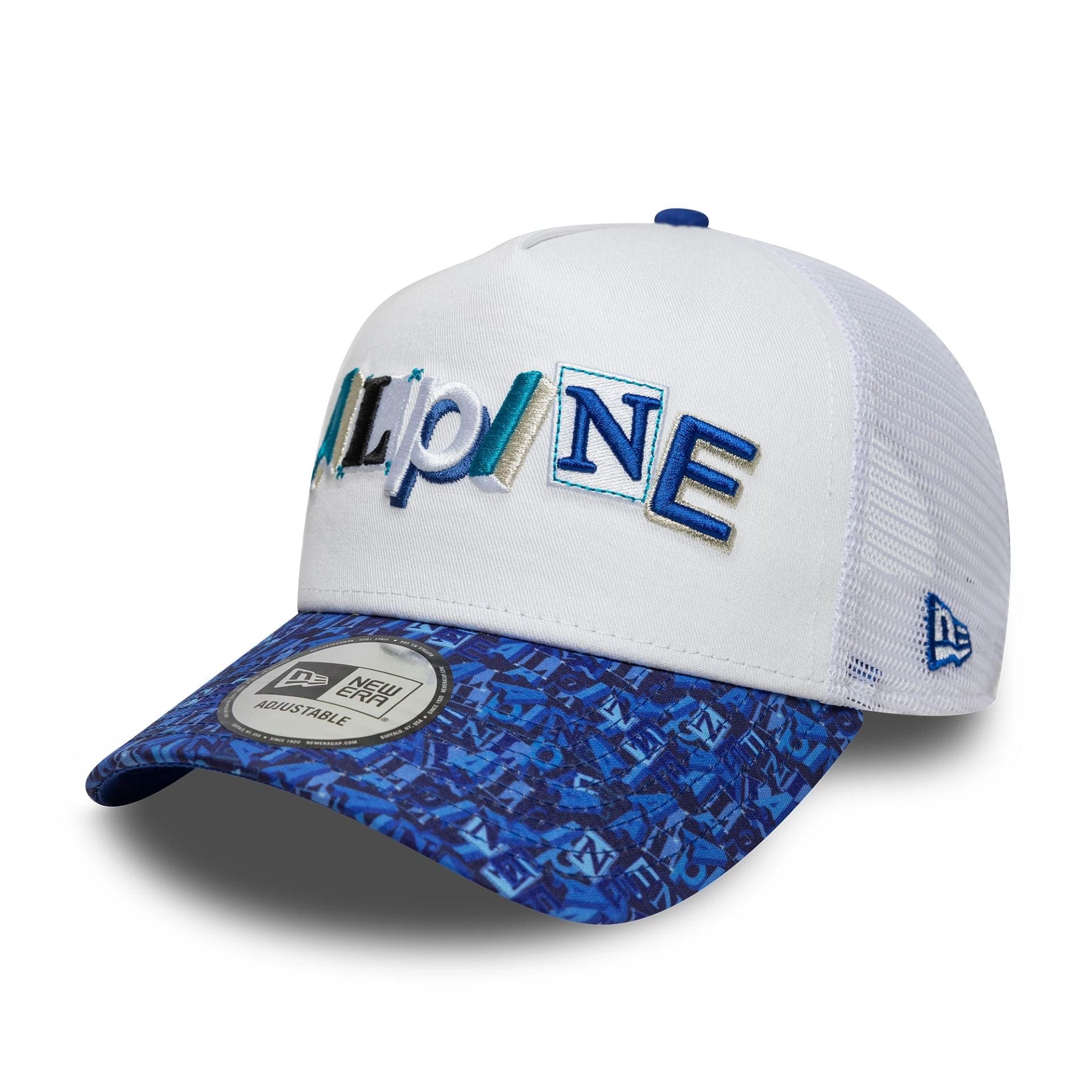 Alpine Racing All Over Print White 9FORTY A-Frame Trucker Cap