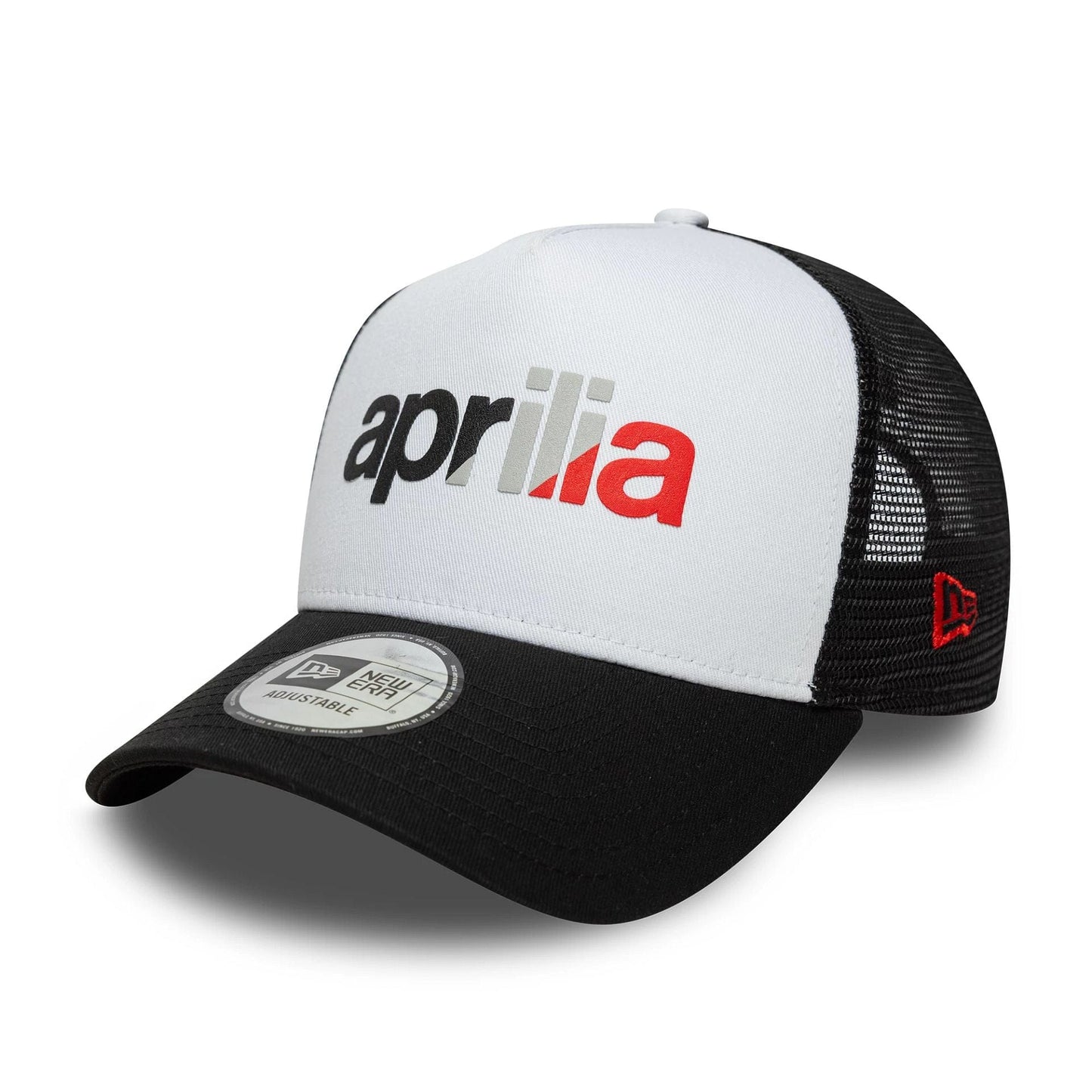 Aprilia Wordmark Black 9FORTY A-Frame Trucker Cap