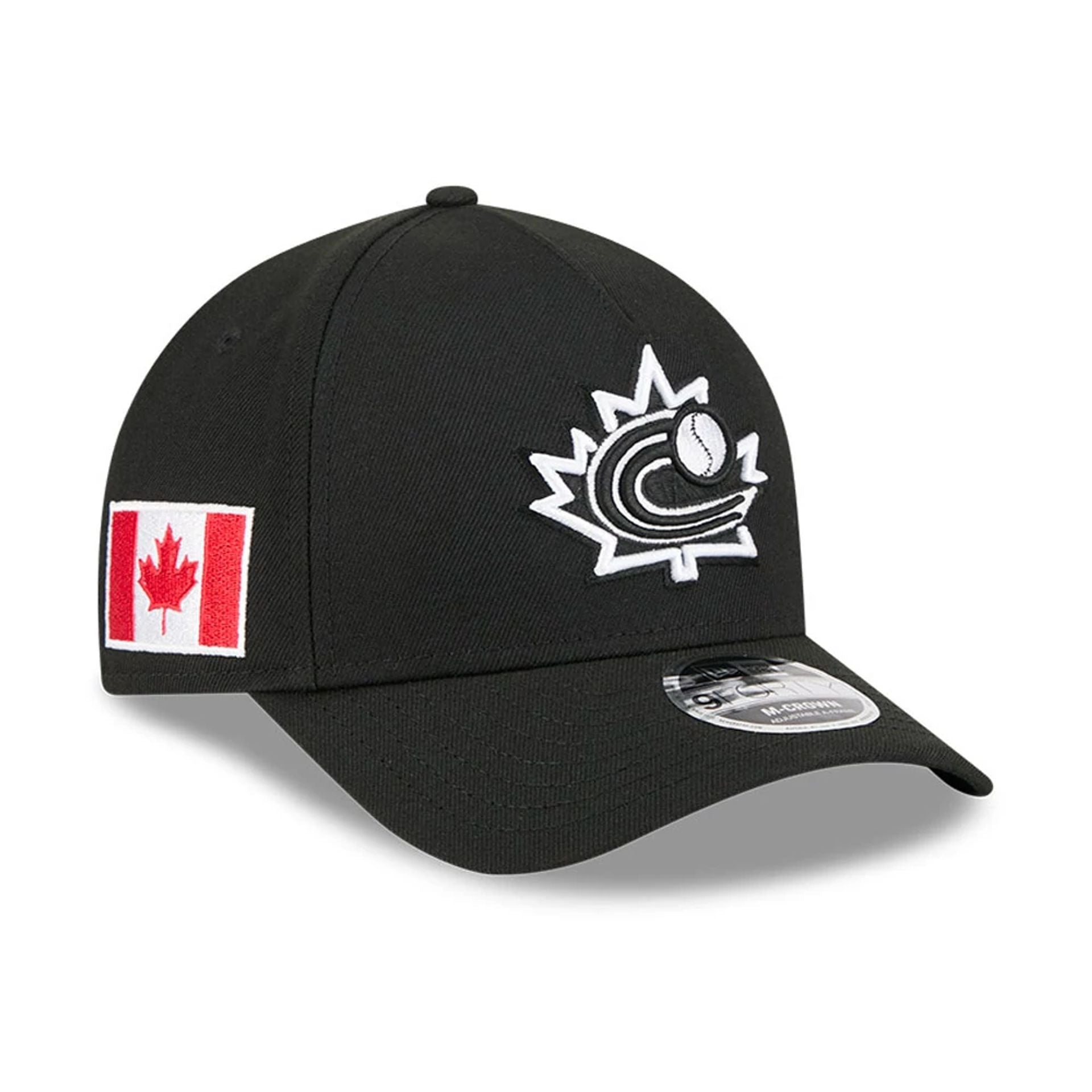Canada MLB World Baseball Classic 2026 Black 9FORTY M-Crown A-Frame Adjustable Cap