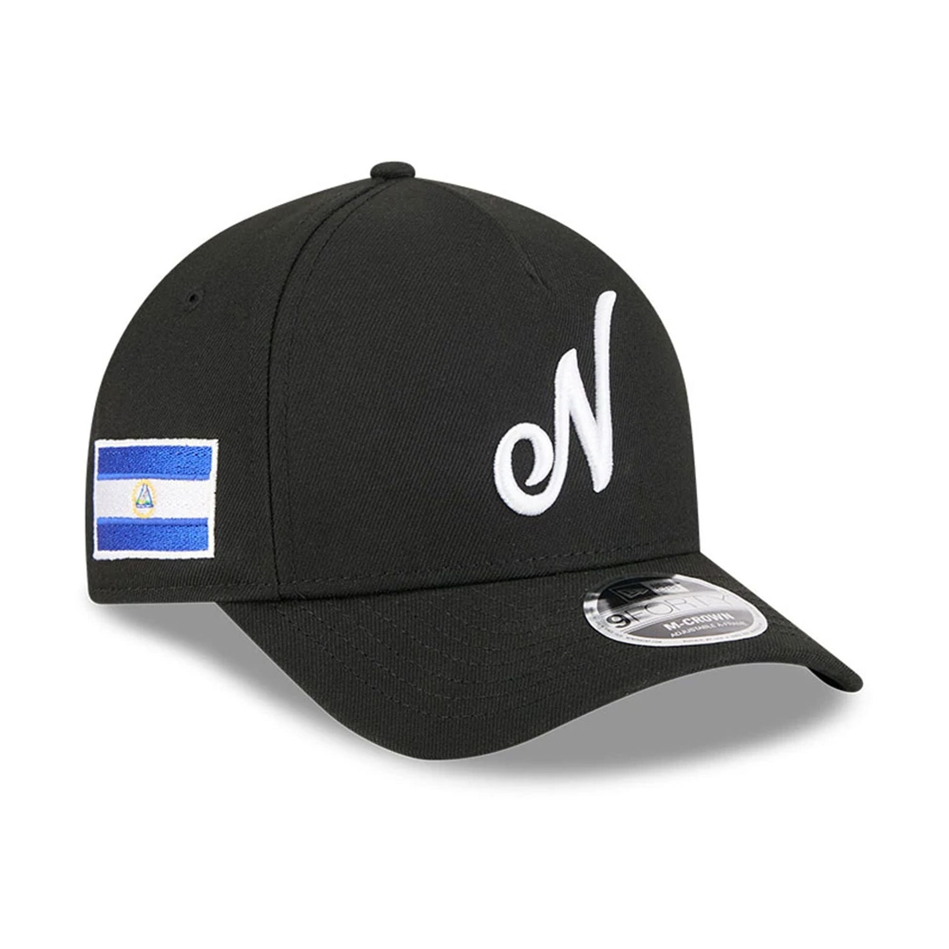 Nicaragua MLB World Baseball Classic 2026 Black 9FORTY M-Crown A-Frame Adjustable Cap