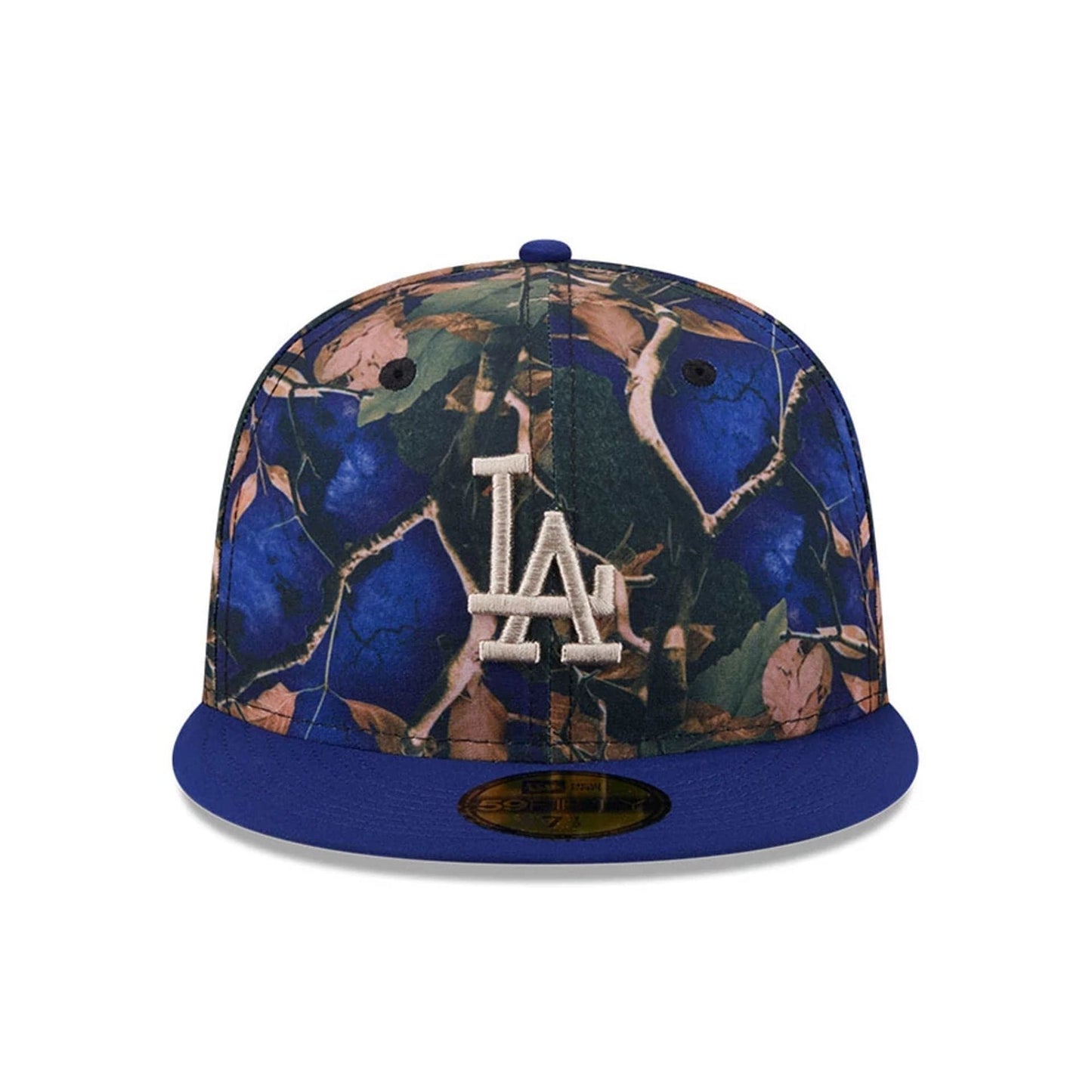 LA Dodgers MLB Leaves Dark Blue 59FIFTY Fitted Cap
