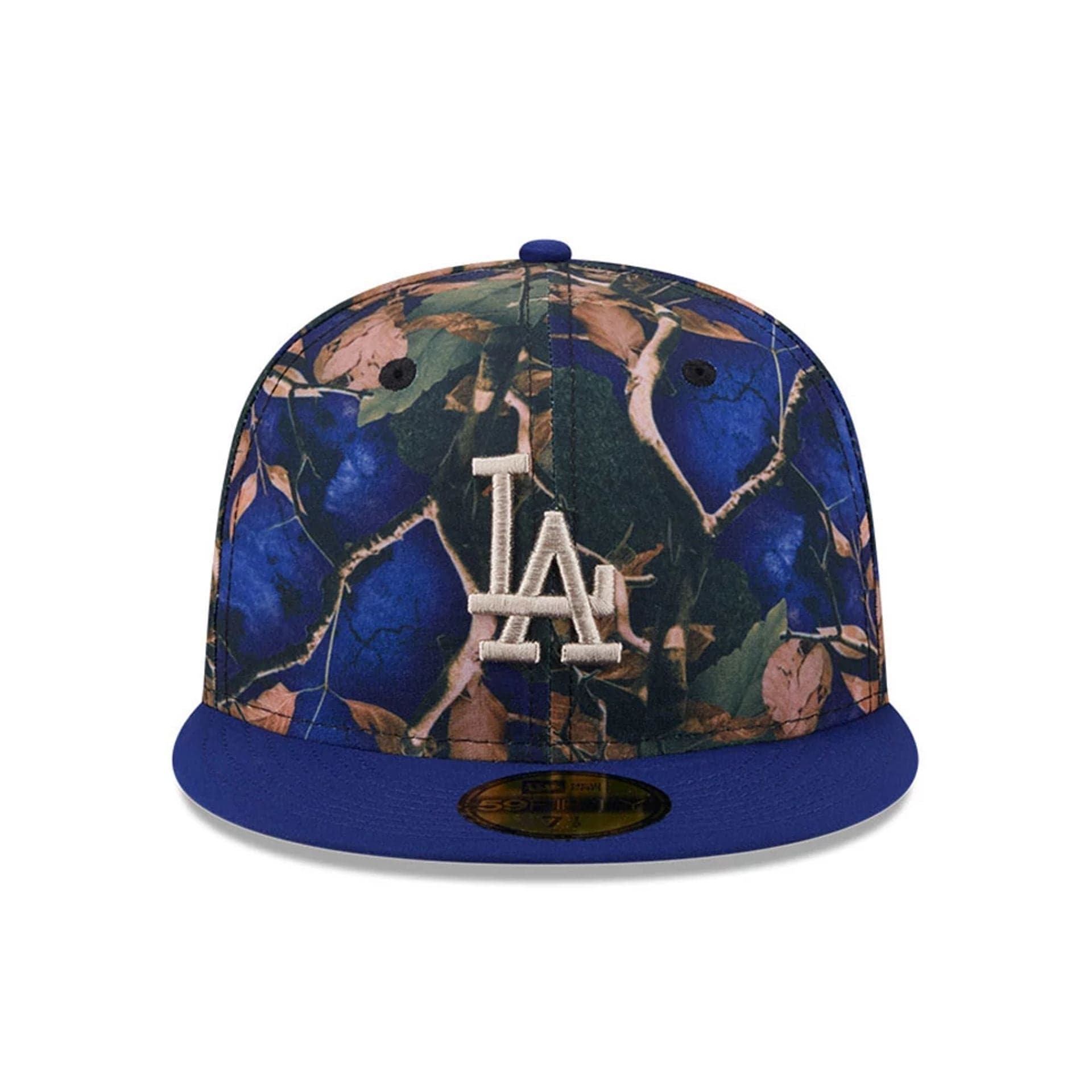 LA Dodgers MLB Leaves Dark Blue 59FIFTY Fitted Cap