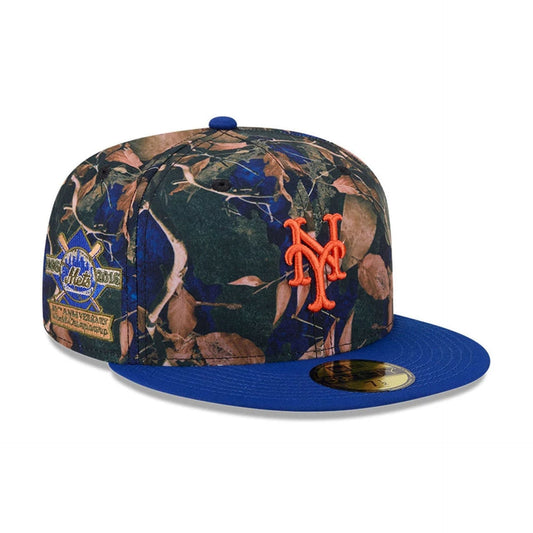 New York Mets MLB Leaves Blue 59FIFTY Fitted Cap