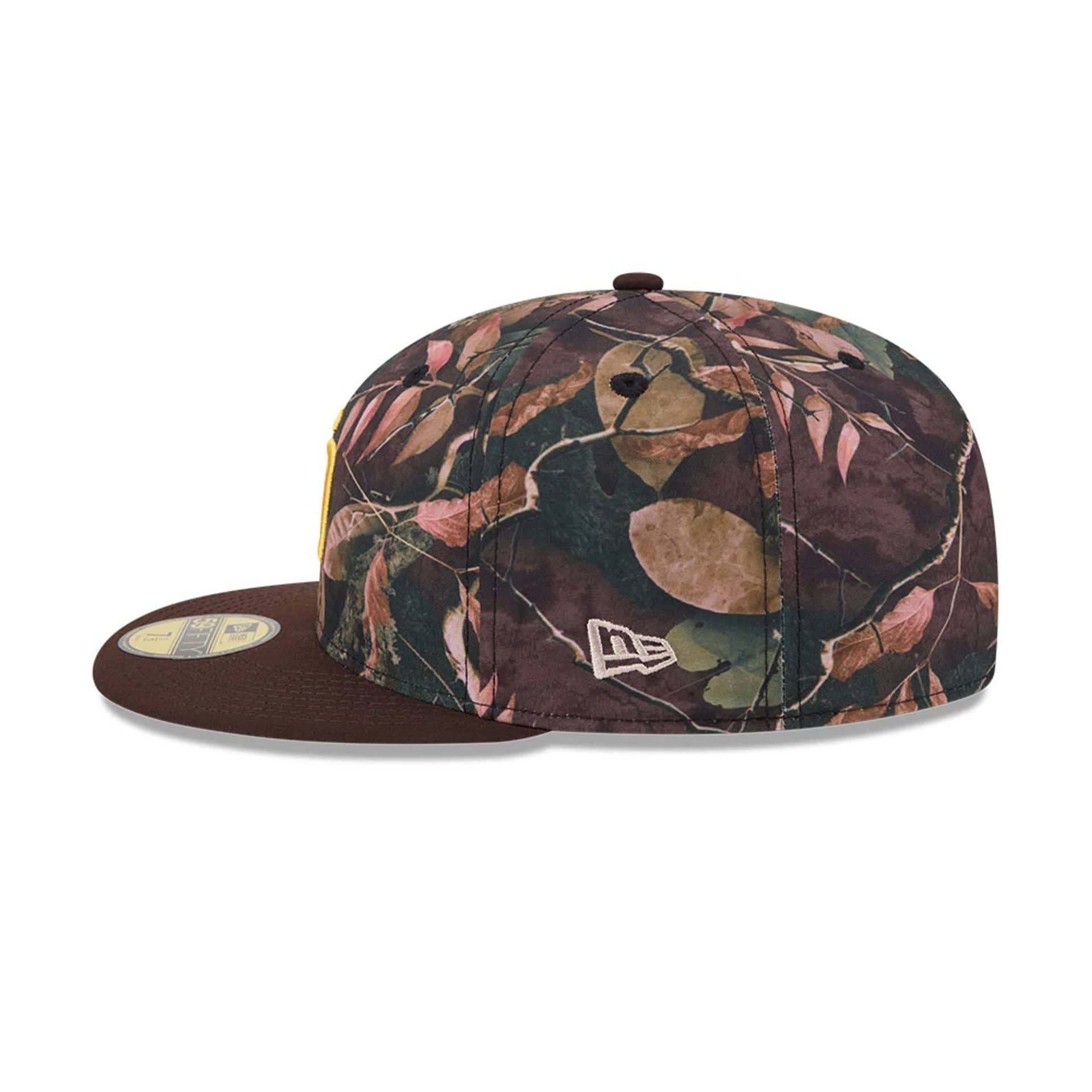 San Diego Padres MLB Leaves Dark Brown 59FIFTY Fitted Cap
