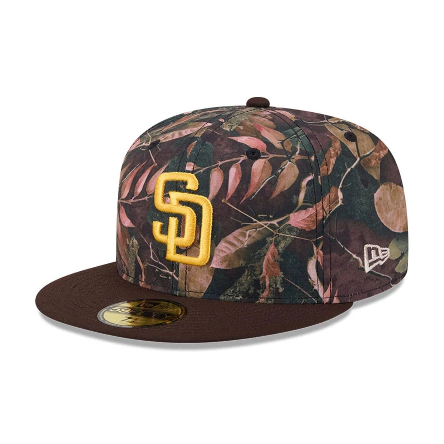 San Diego Padres MLB Leaves Dark Brown 59FIFTY Fitted Cap