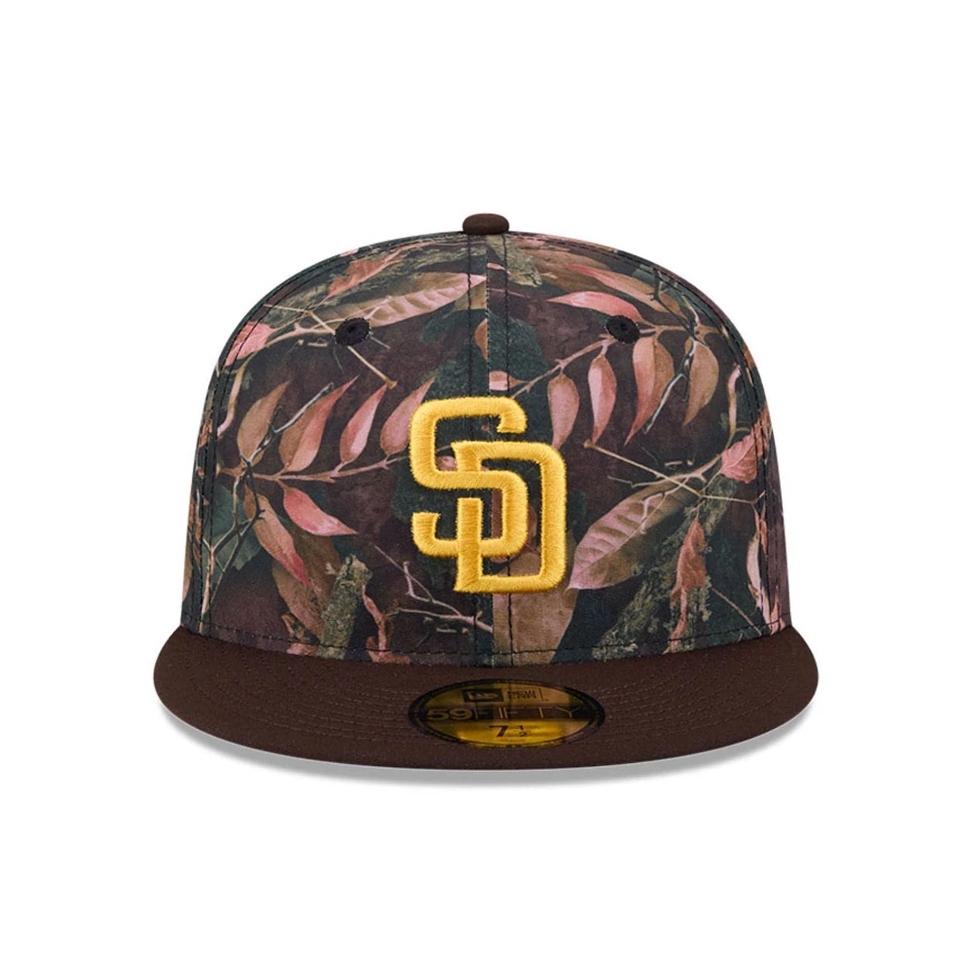 San Diego Padres MLB Leaves Dark Brown 59FIFTY Fitted Cap
