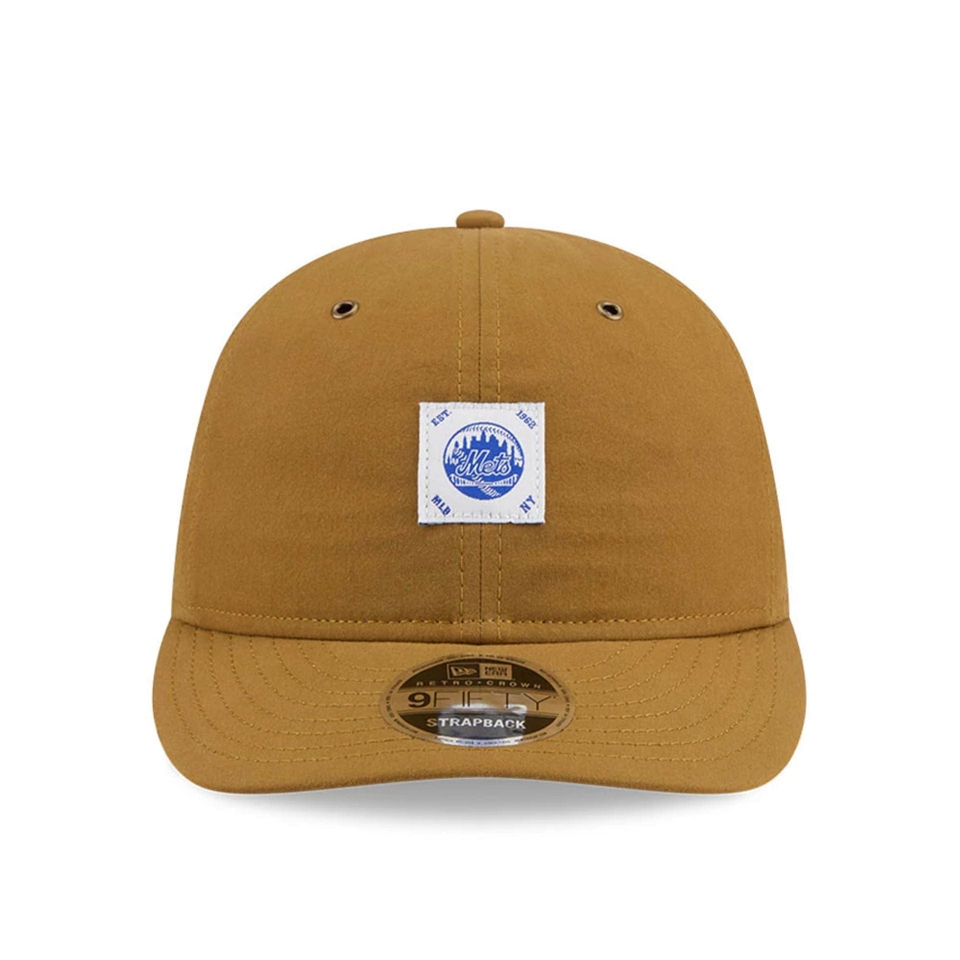 New York Mets MLB Brushed Dark Beige Retro Crown 9FIFTY Adjustable Cap