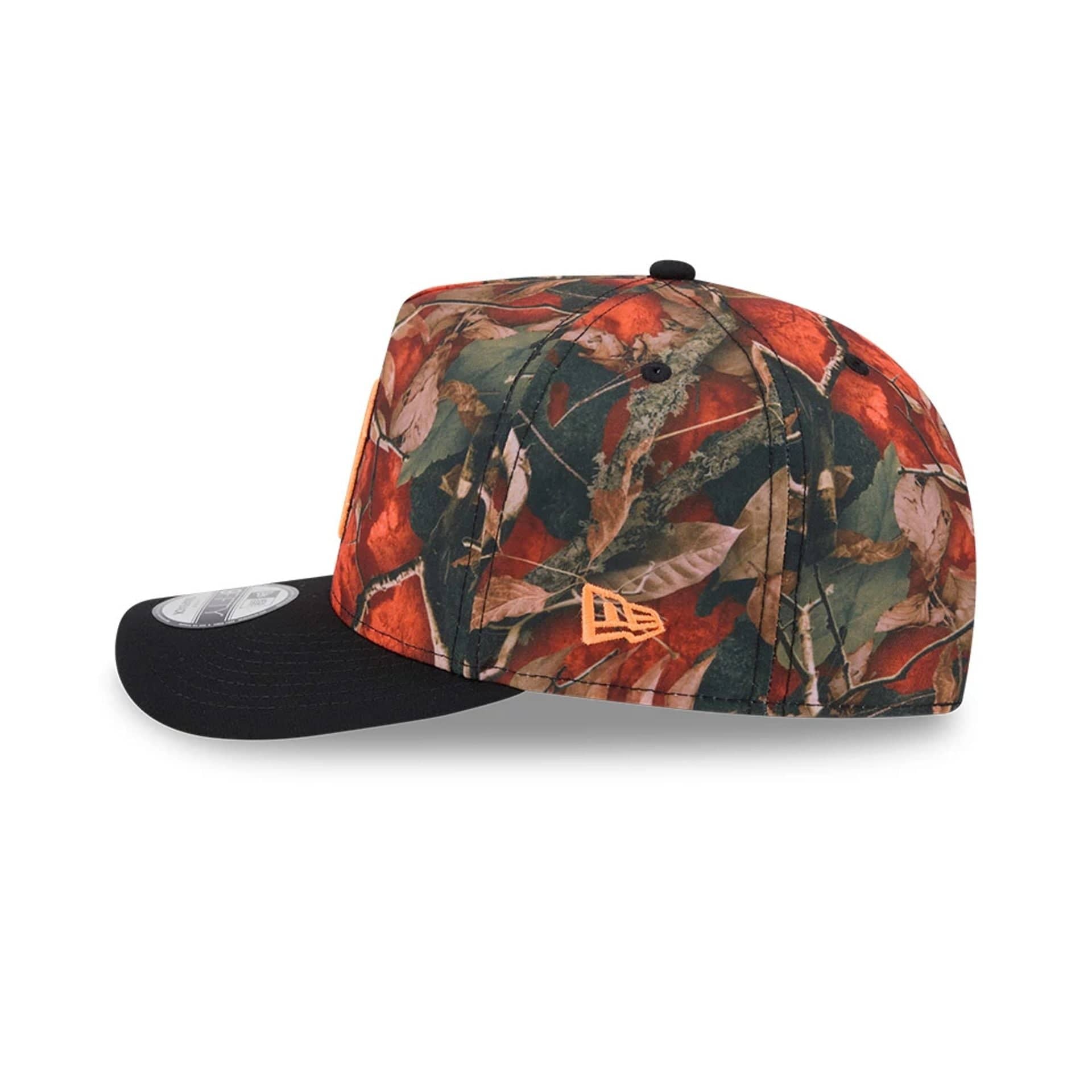 Boston Red Sox MLB Leaves Bright Orange 9FIFTY A-Frame Snapback Cap