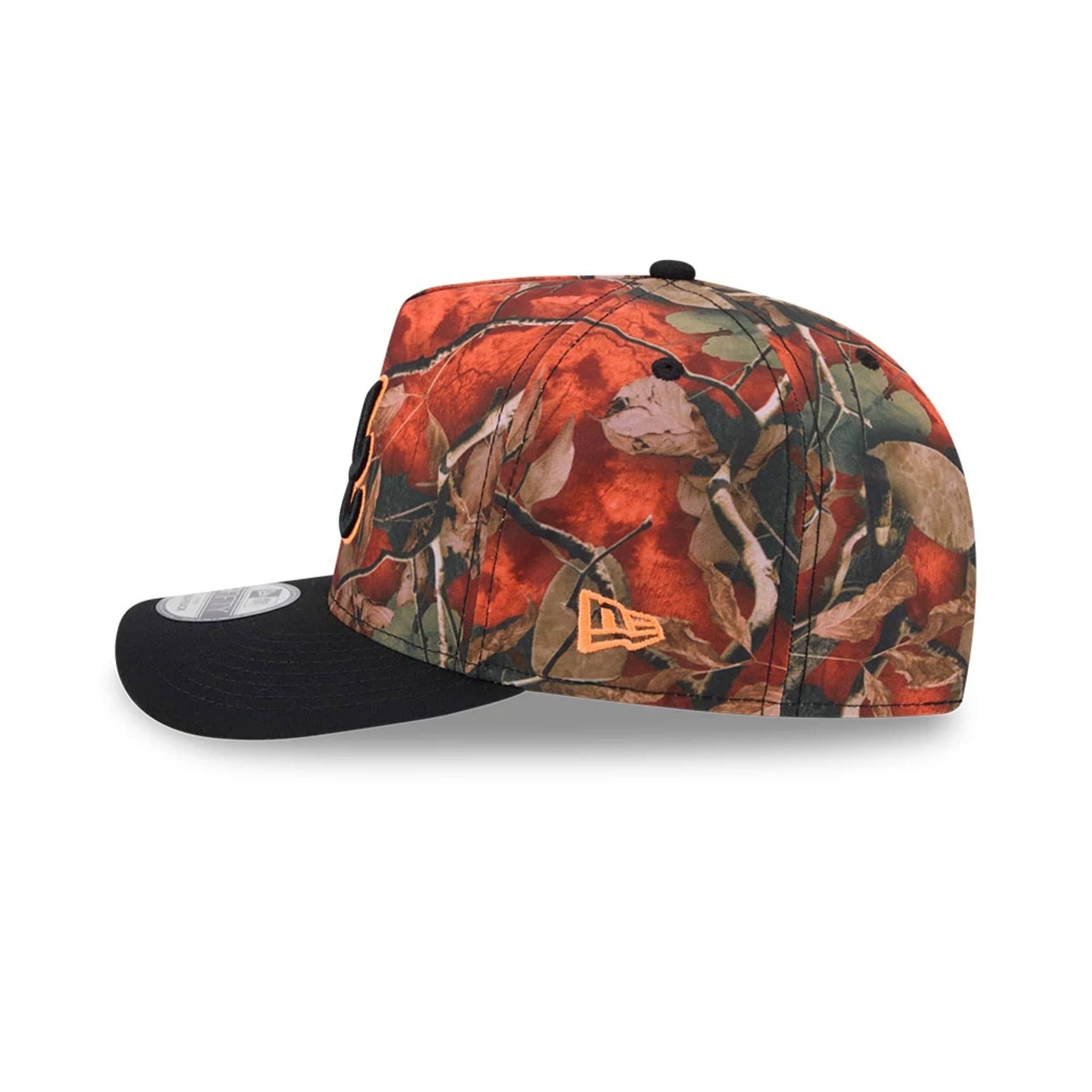 Atlanta Braves MLB Leaves Bright Orange 9FIFTY A-Frame Snapback Cap