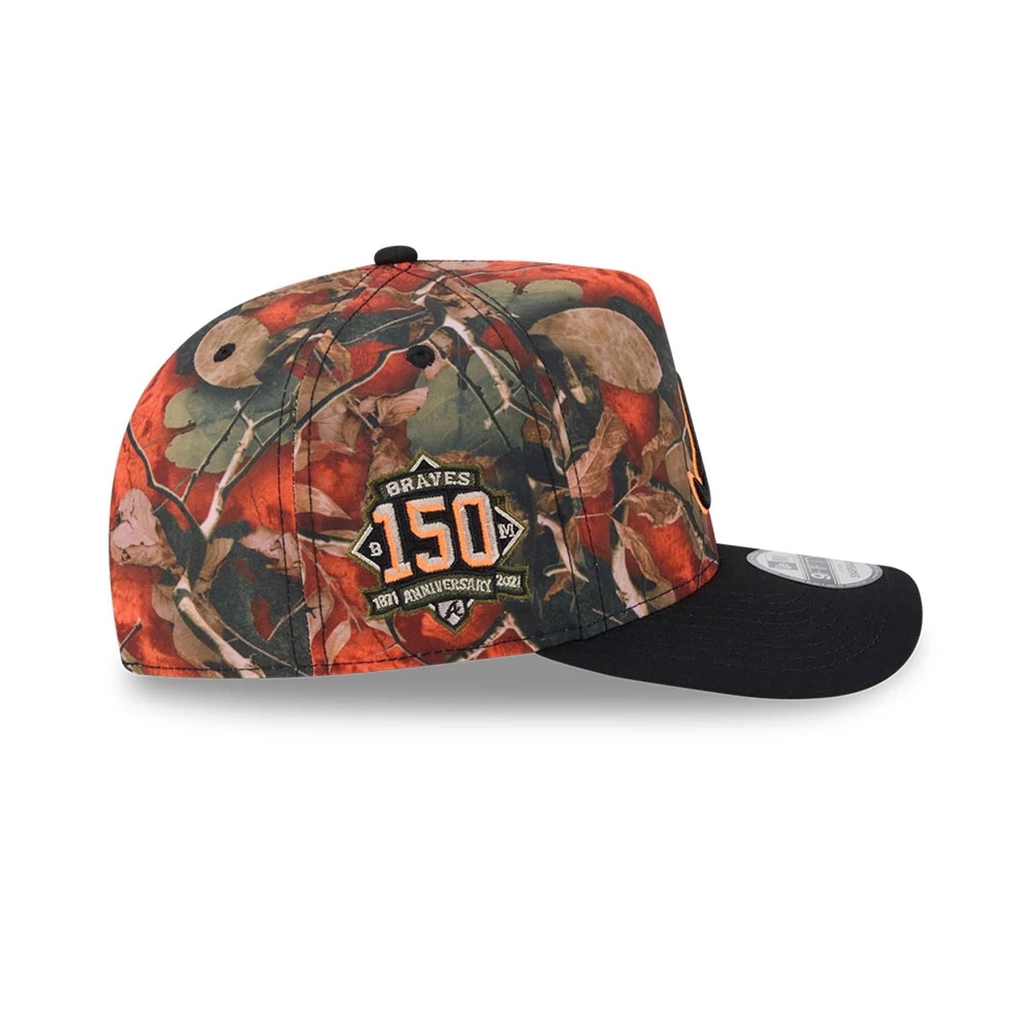 Atlanta Braves MLB Leaves Bright Orange 9FIFTY A-Frame Snapback Cap