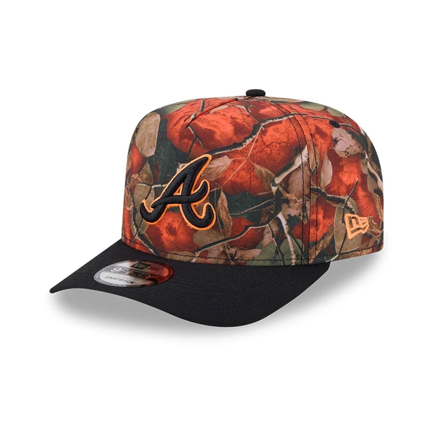 Atlanta Braves MLB Leaves Bright Orange 9FIFTY A-Frame Snapback Cap