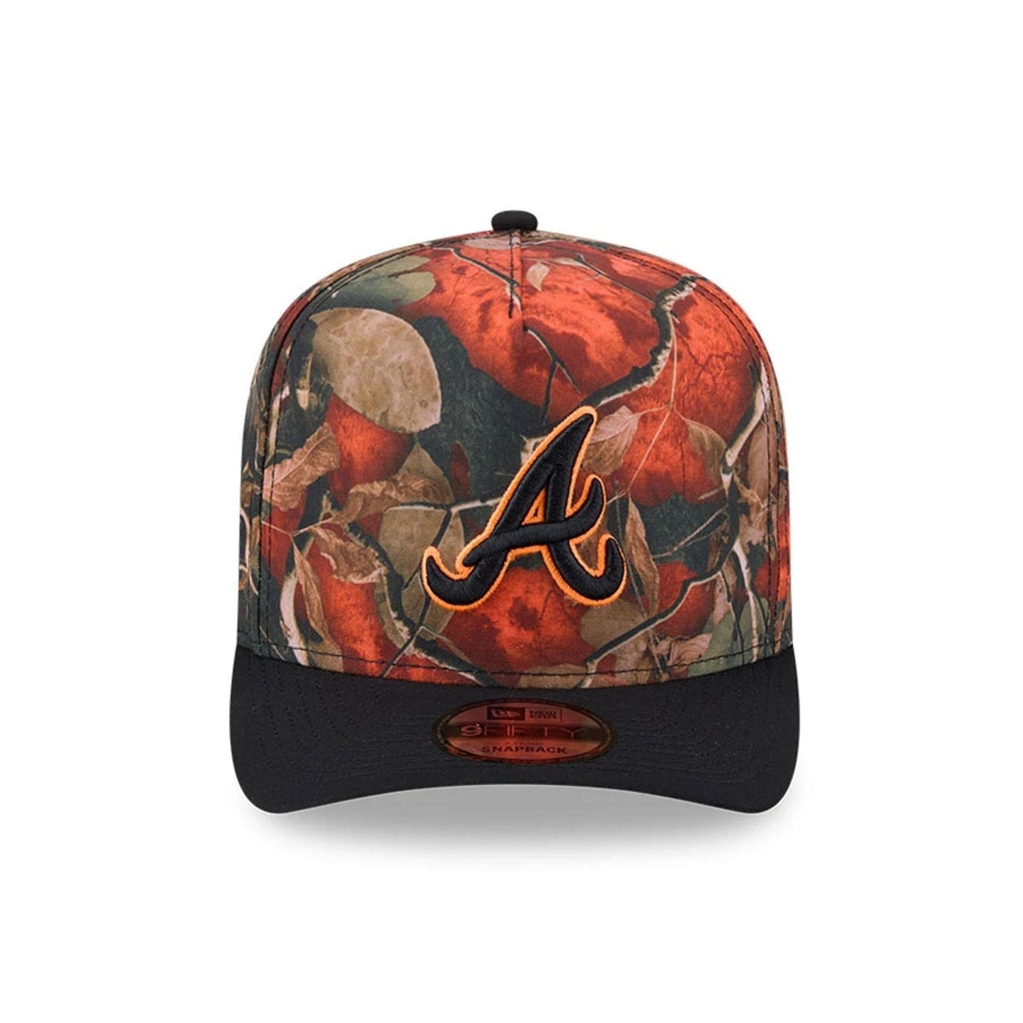 Atlanta Braves MLB Leaves Bright Orange 9FIFTY A-Frame Snapback Cap