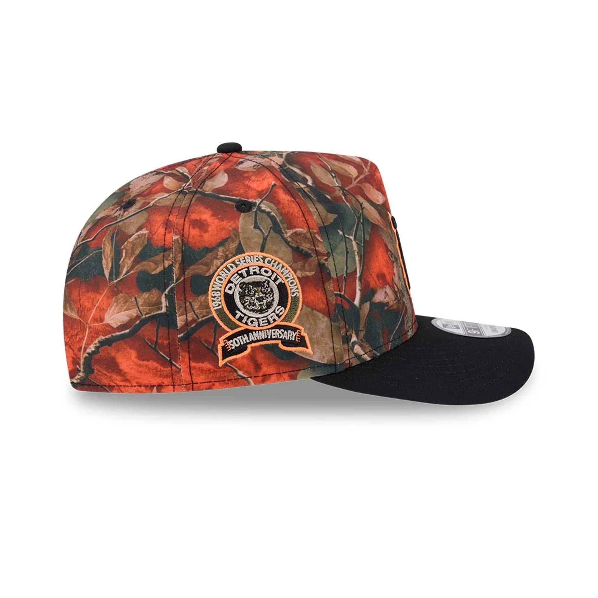 Detroit Tigers MLB Leaves Bright Orange 9FIFTY A-Frame Snapback Cap