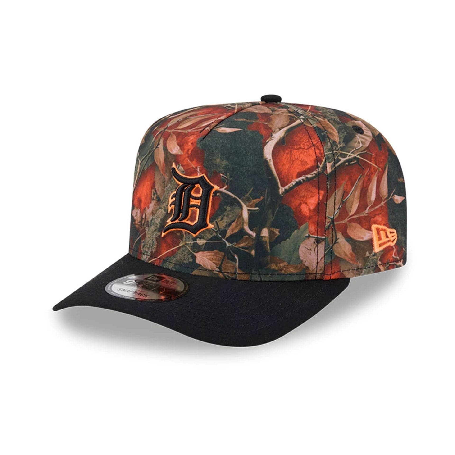 Detroit Tigers MLB Leaves Bright Orange 9FIFTY A-Frame Snapback Cap